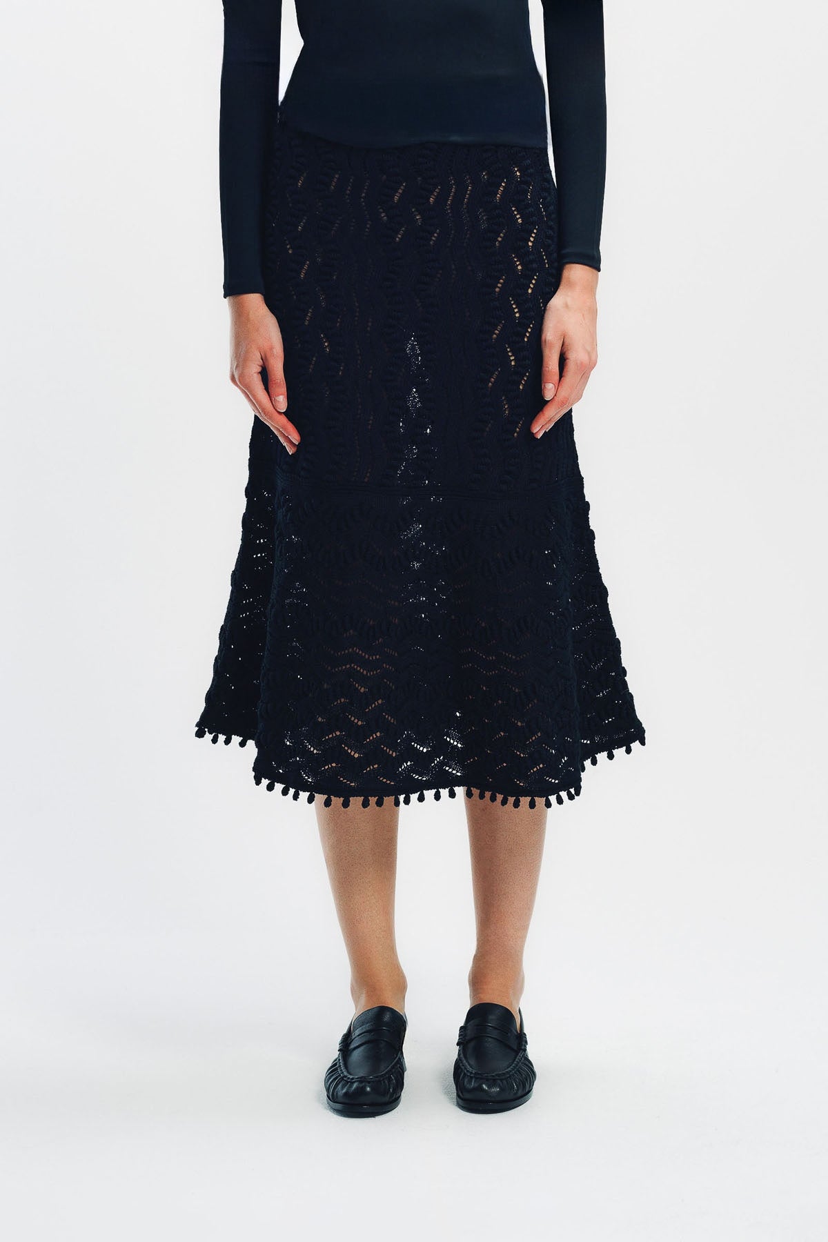 JIL SANDER | LACE LONG SKIRT