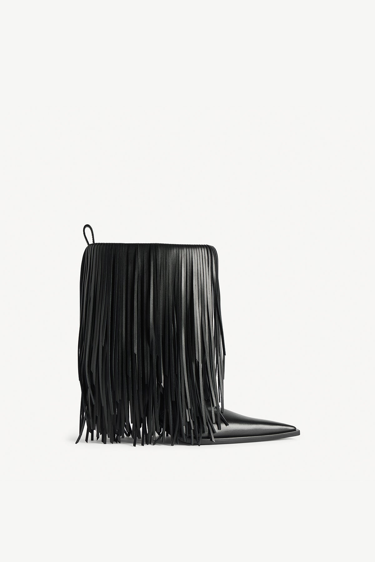 BALENCIAGA | AVENUE FRINGE BOOTIE IN BLACK