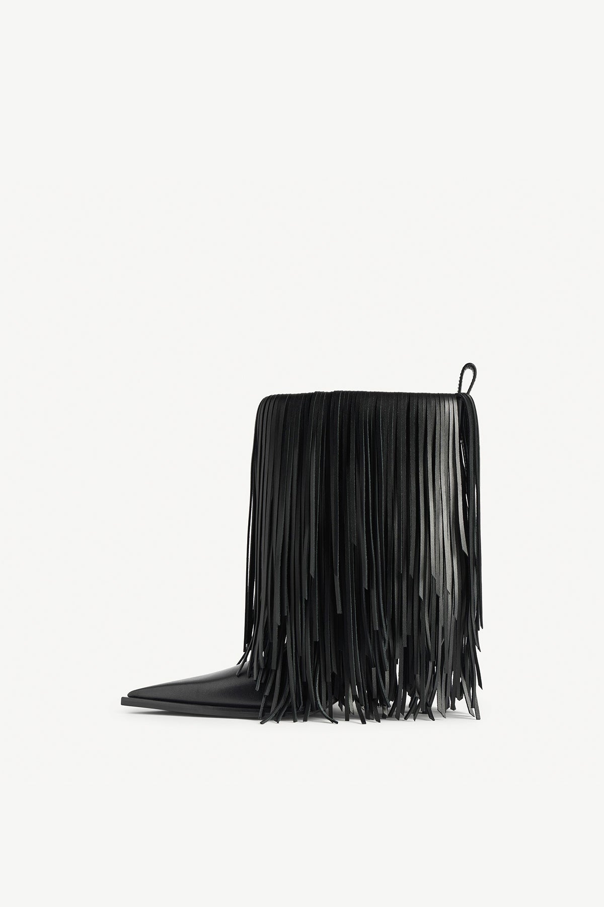 BALENCIAGA | AVENUE FRINGE BOOTIE IN BLACK
