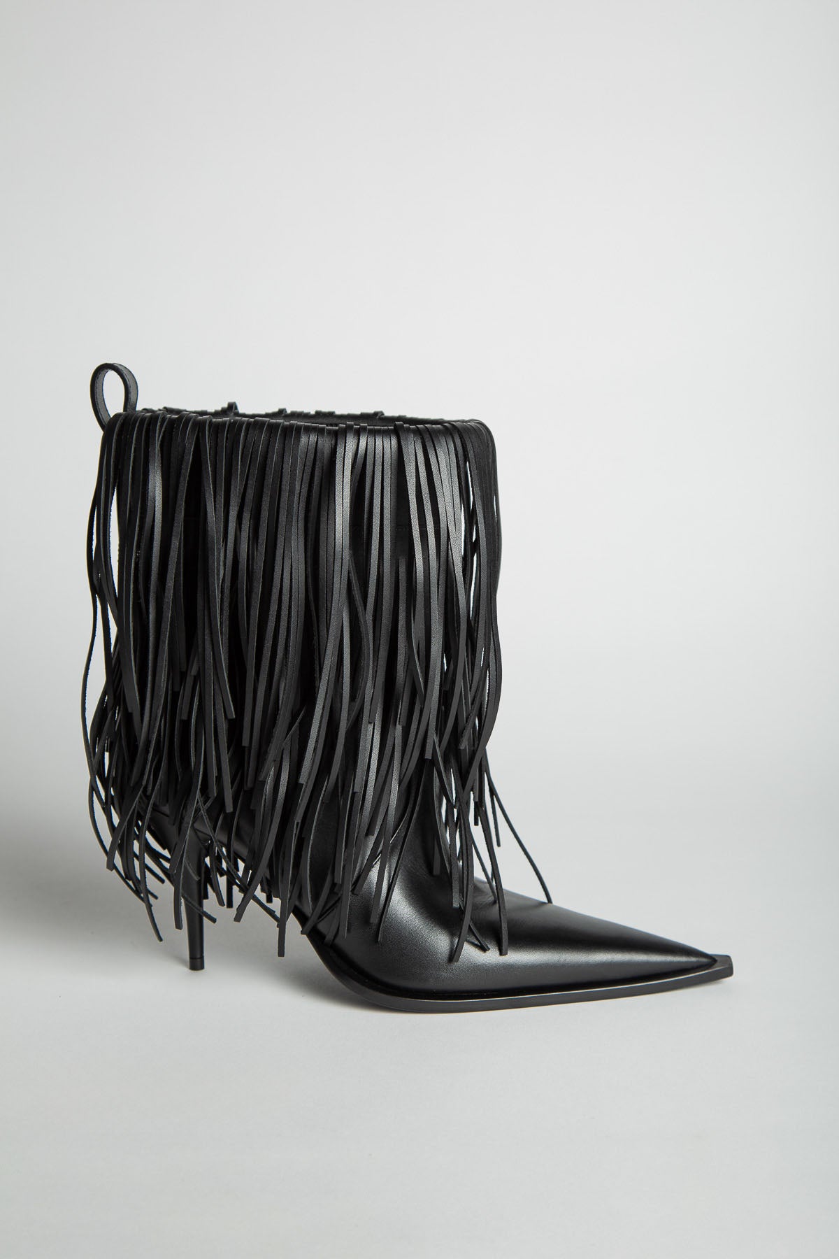 BALENCIAGA | AVENUE FRINGE BOOTIE IN BLACK