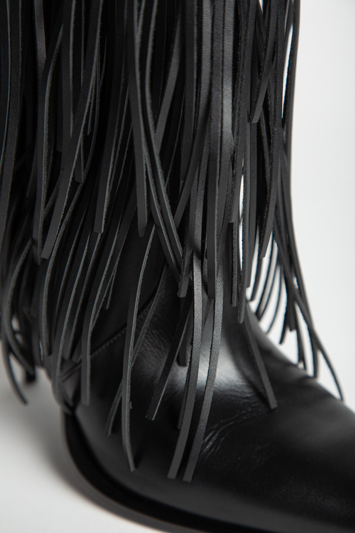 BALENCIAGA | AVENUE FRINGE BOOTIE IN BLACK
