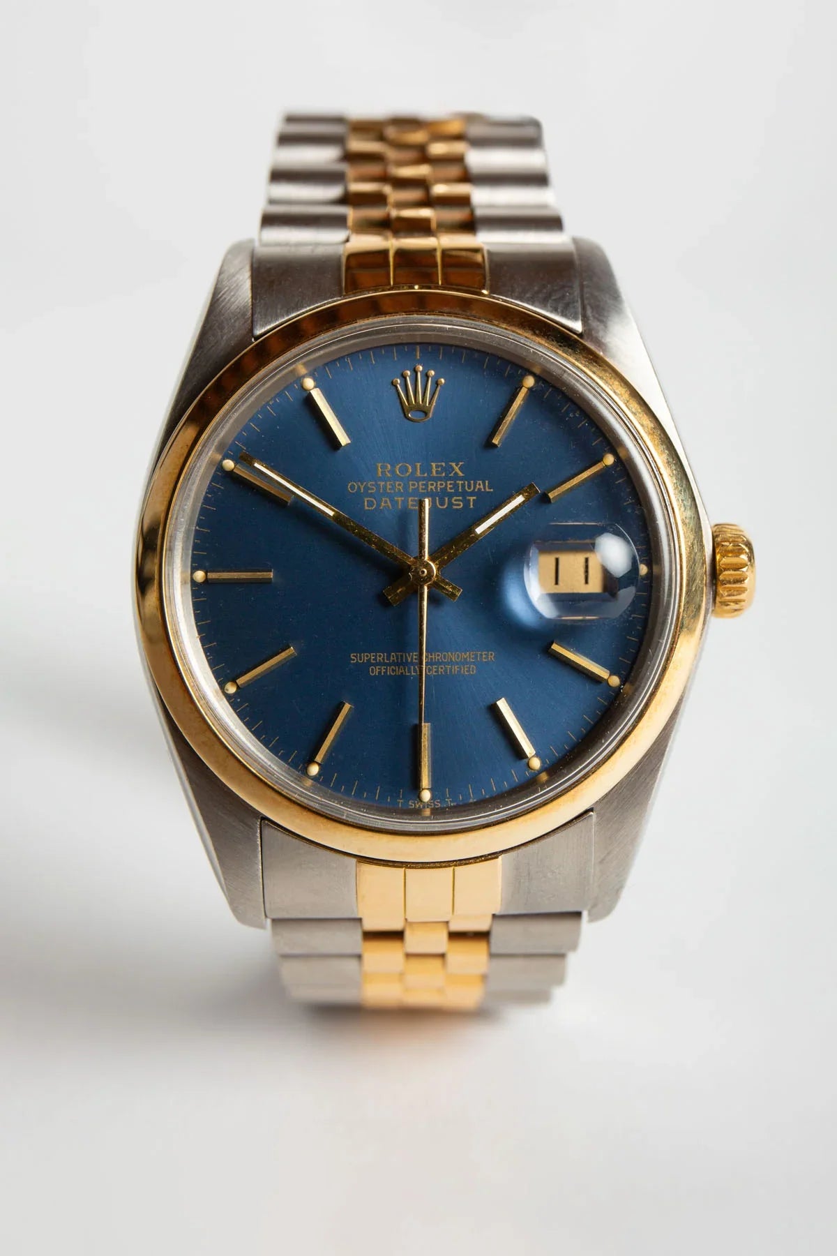 ROLEX | VINTAGE 18K YELLOW GOLD AND STEEL ROLEX DATEJUST WATCH