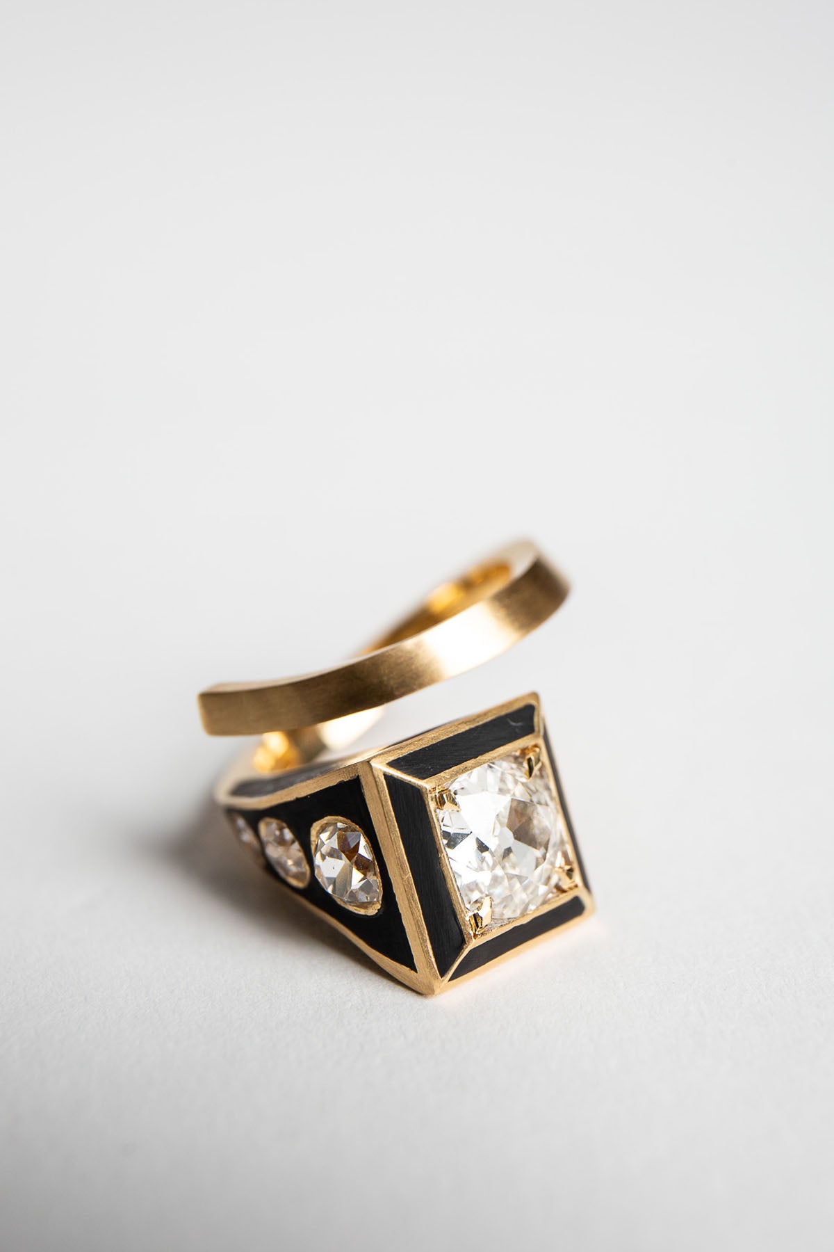 CIRCA 1700 | LUCK & STRENGTH HORSESHOE NAIL RING WITH ANTIQUE DIAMONDS