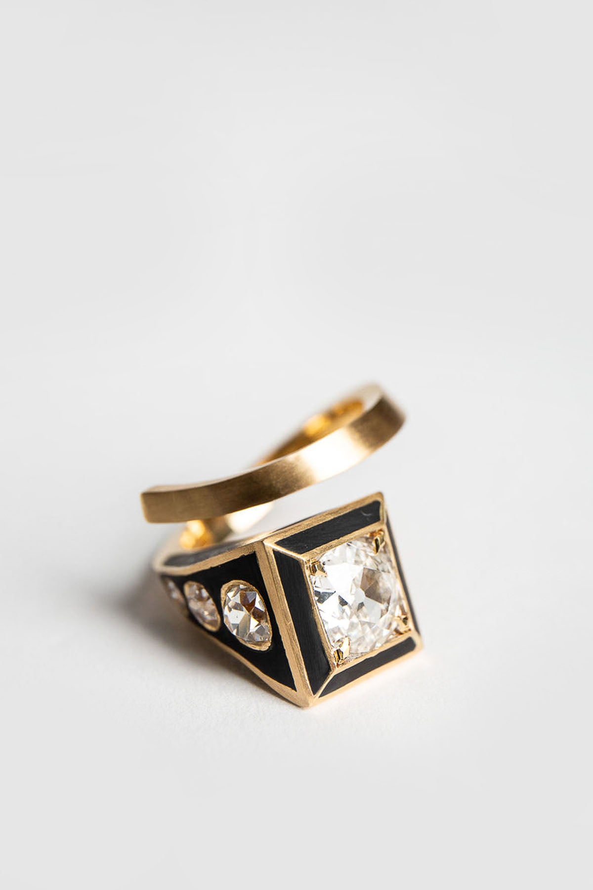 CIRCA 1700 | LUCK & STRENGTH HORSESHOE NAIL RING WITH ANTIQUE DIAMONDS