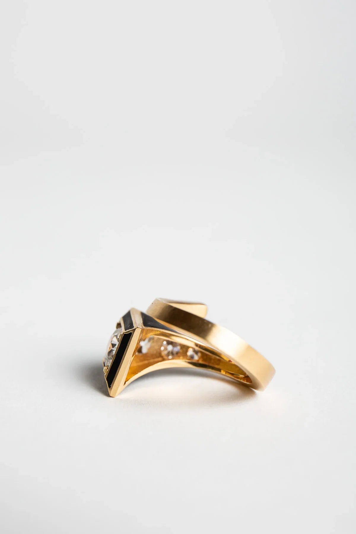 CIRCA 1700 | LUCK & STRENGTH HORSESHOE NAIL RING WITH ANTIQUE DIAMONDS