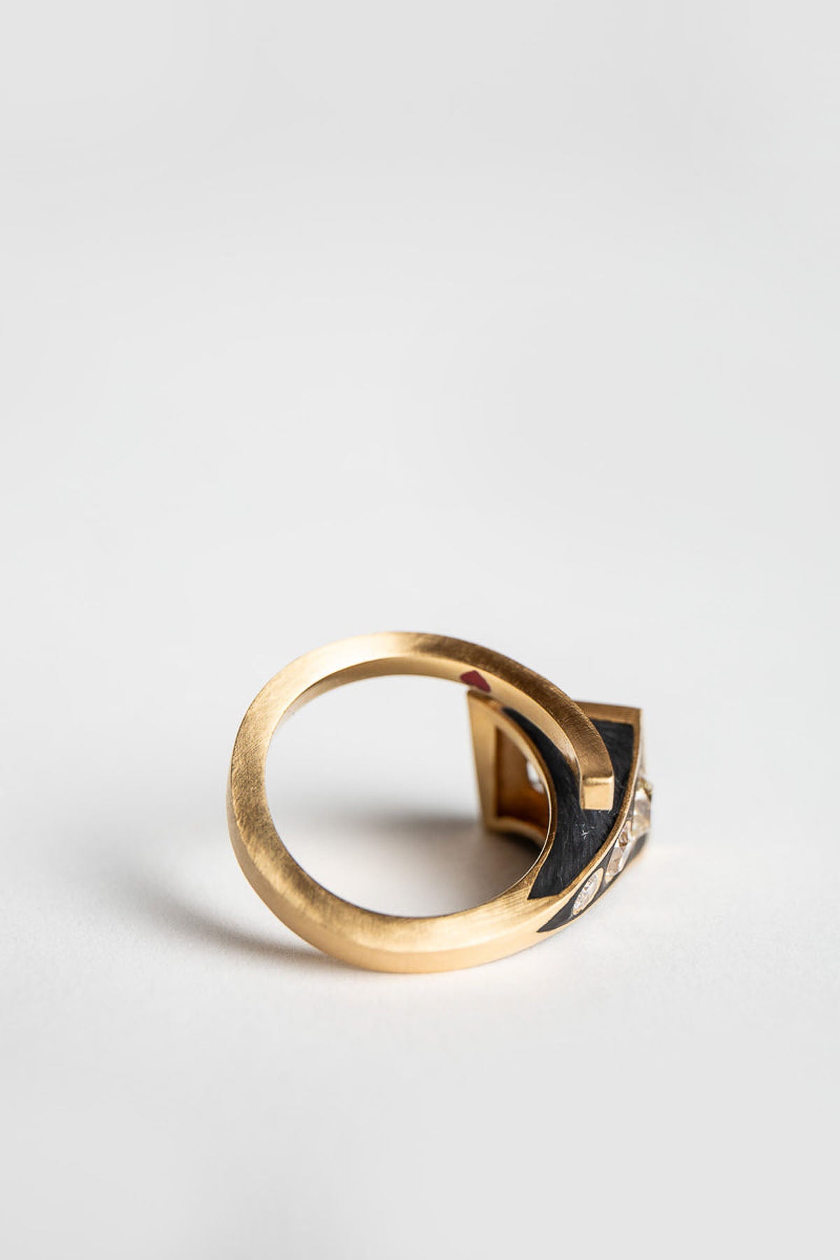 CIRCA 1700 | LUCK & STRENGTH HORSESHOE NAIL RING WITH ANTIQUE DIAMONDS