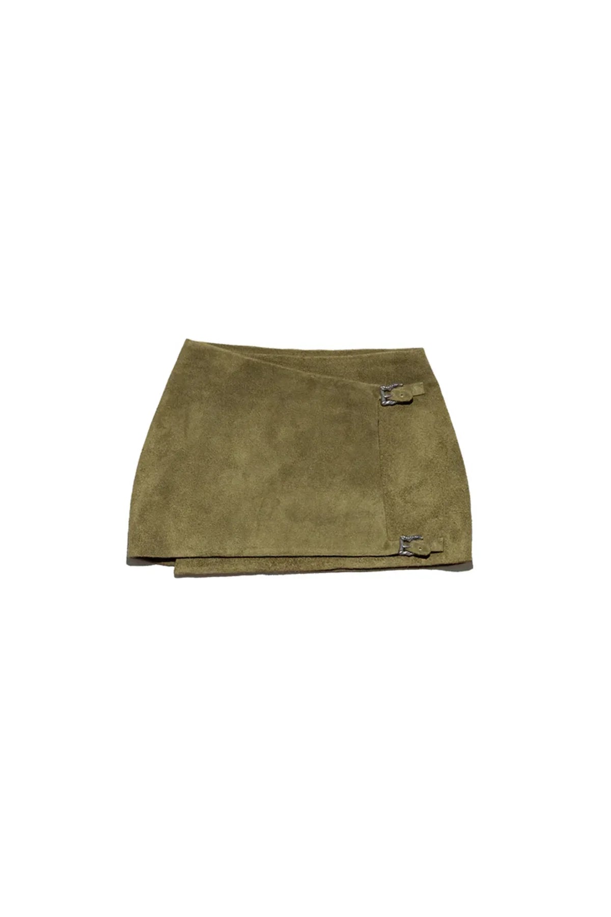 ENFANTS RICHES DÉPRIMÉS | LEATHER SIDE BUCKLE MINI SKIRT