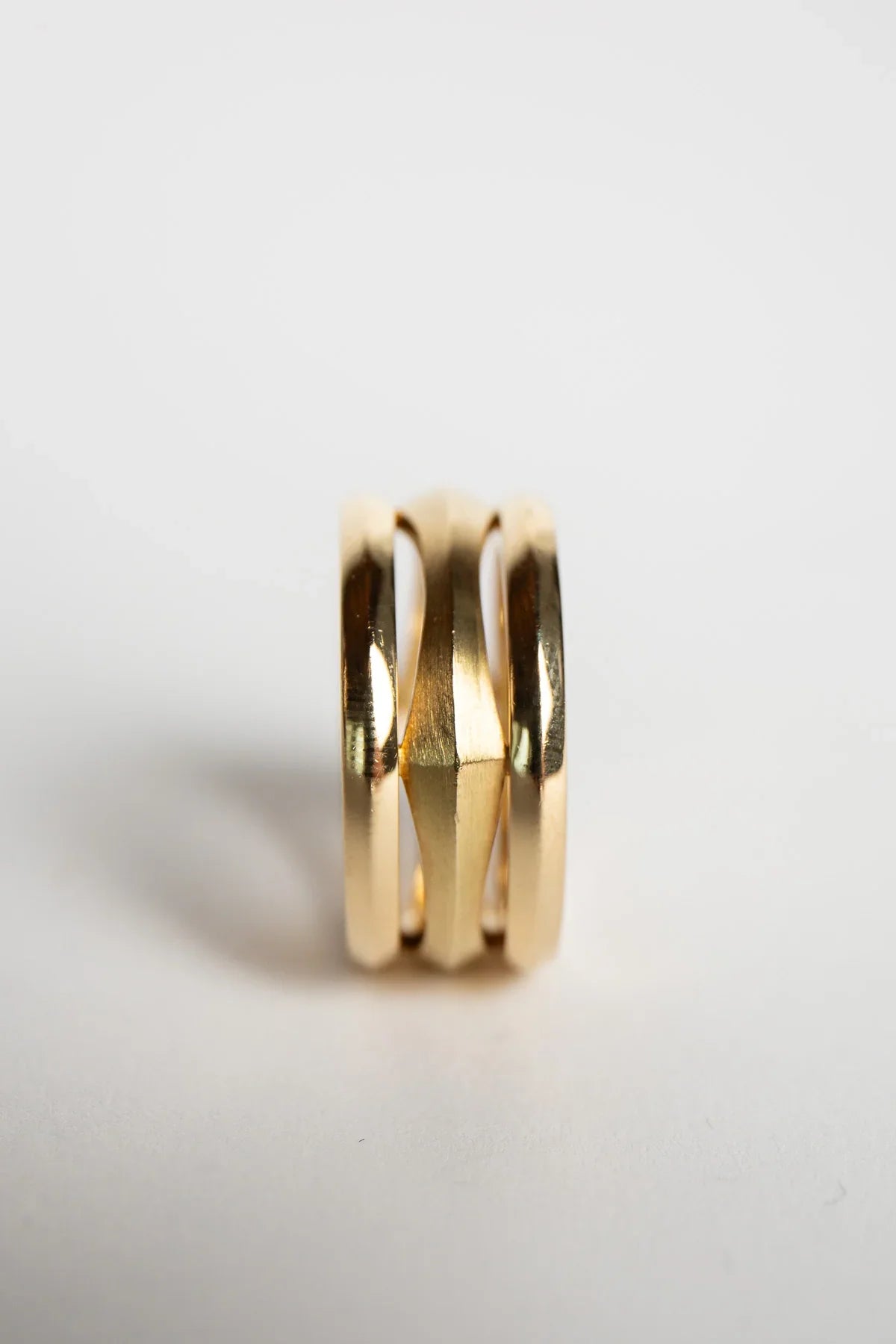 STEPHEN WEBSTER | 18K YELLOW GOLD 3 ROW MEDIUM RING