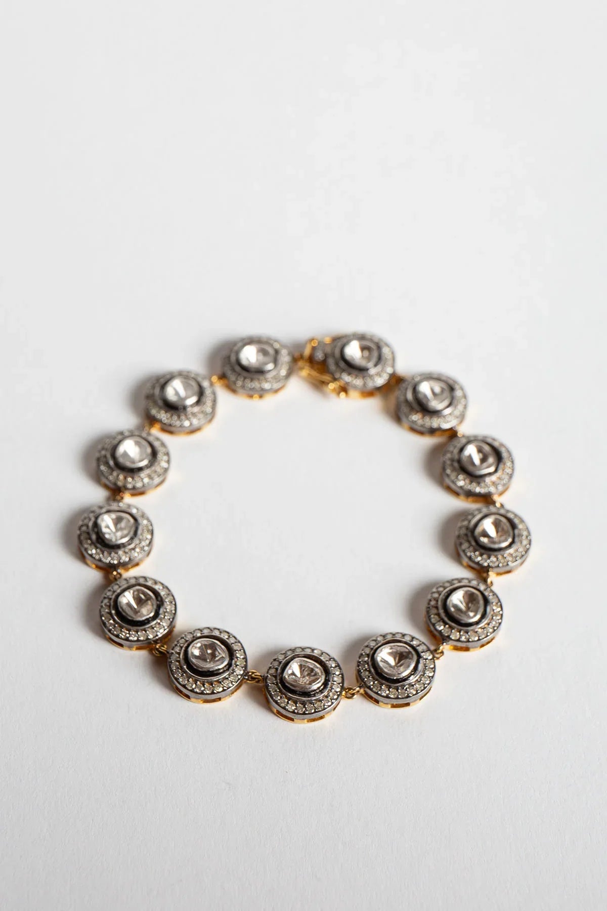 AMRAPALI LONDON | YELLOW GOLD & STERLING SILVER DIAMOND BRACELET