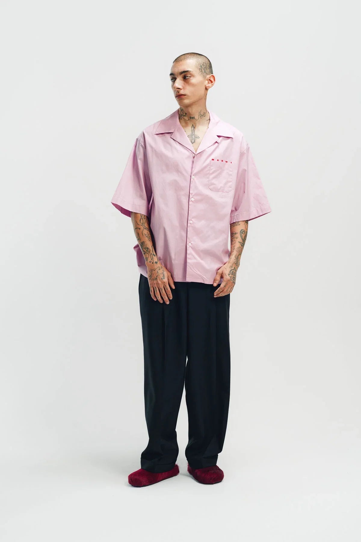 MARNI | POPLIN SHORT SLEEVE BOWLING SHIRT