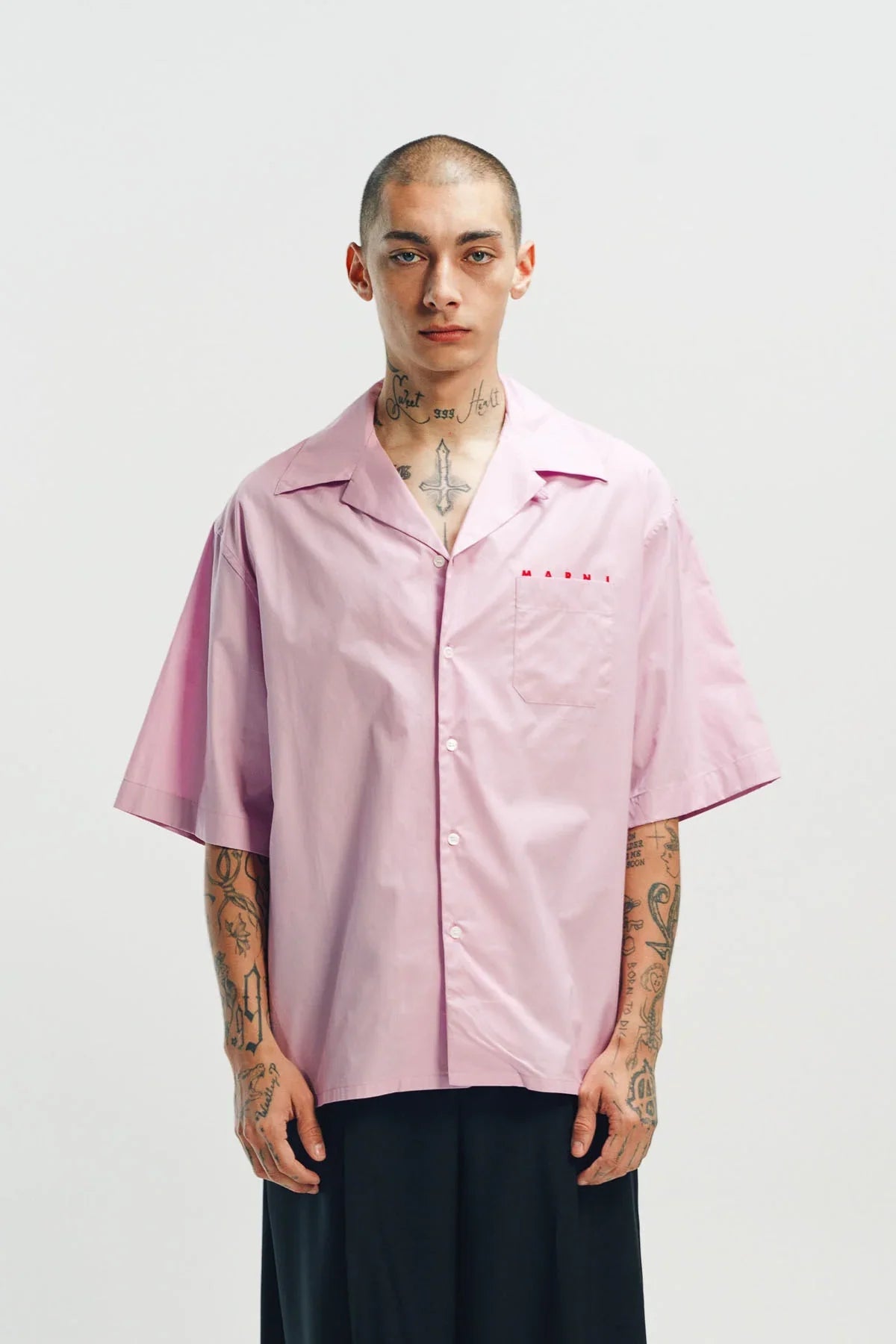 MARNI | POPLIN SHORT SLEEVE BOWLING SHIRT