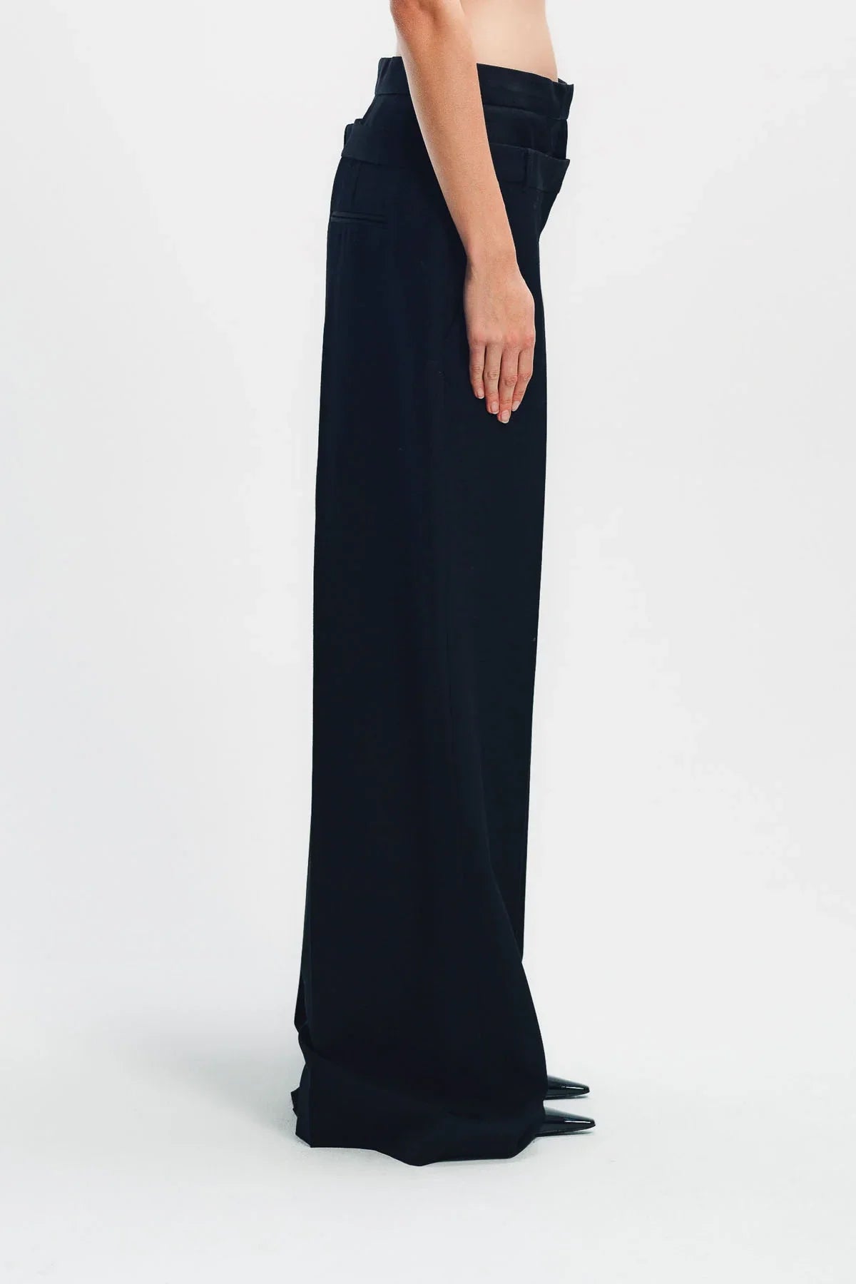 ERDEM | GRAIN DE POUDRE WIDE LEG TROUSERS