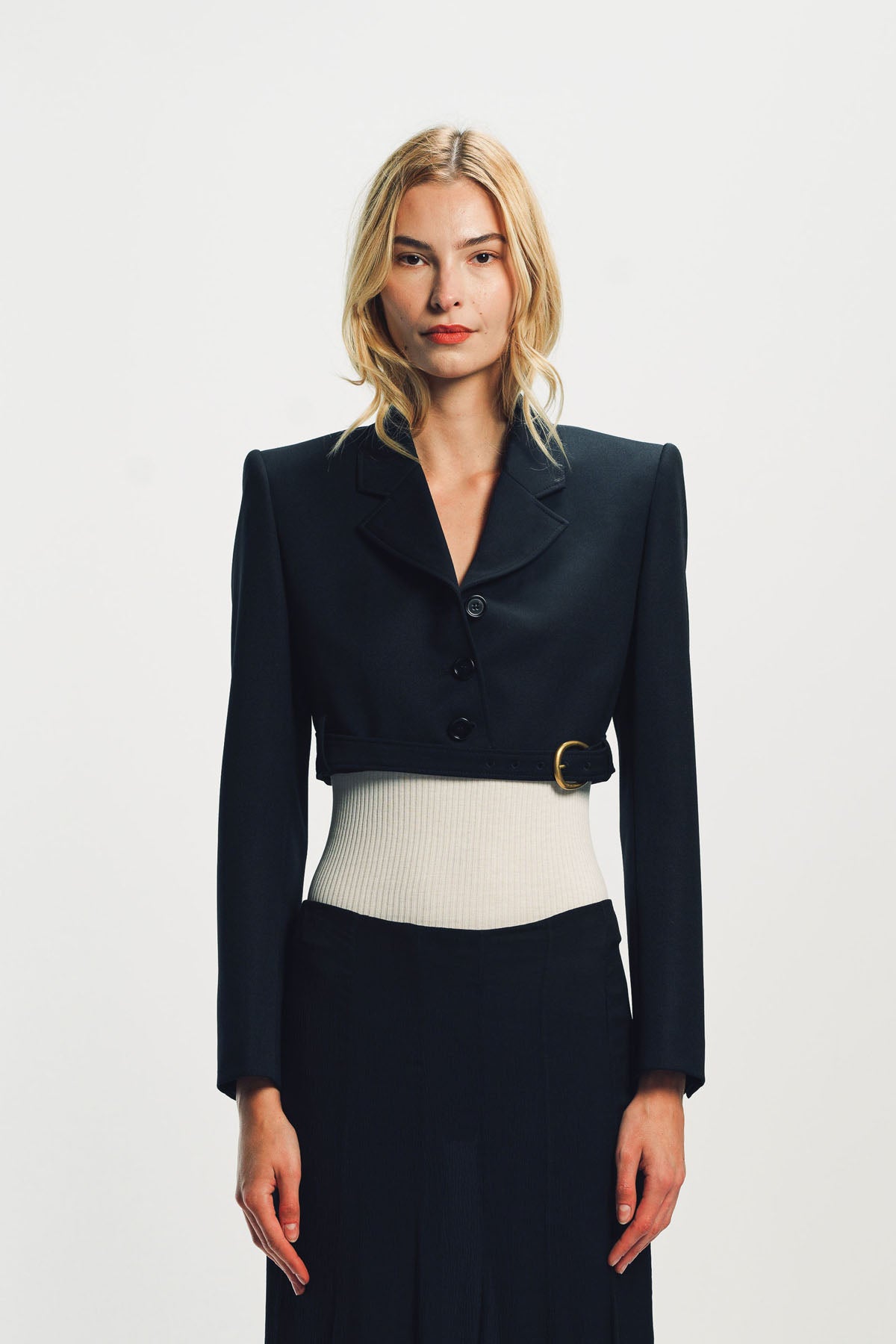 CHLOÉ | CROPPED SPENCER JACKET IN WOOL GRAIN DE POUDRE