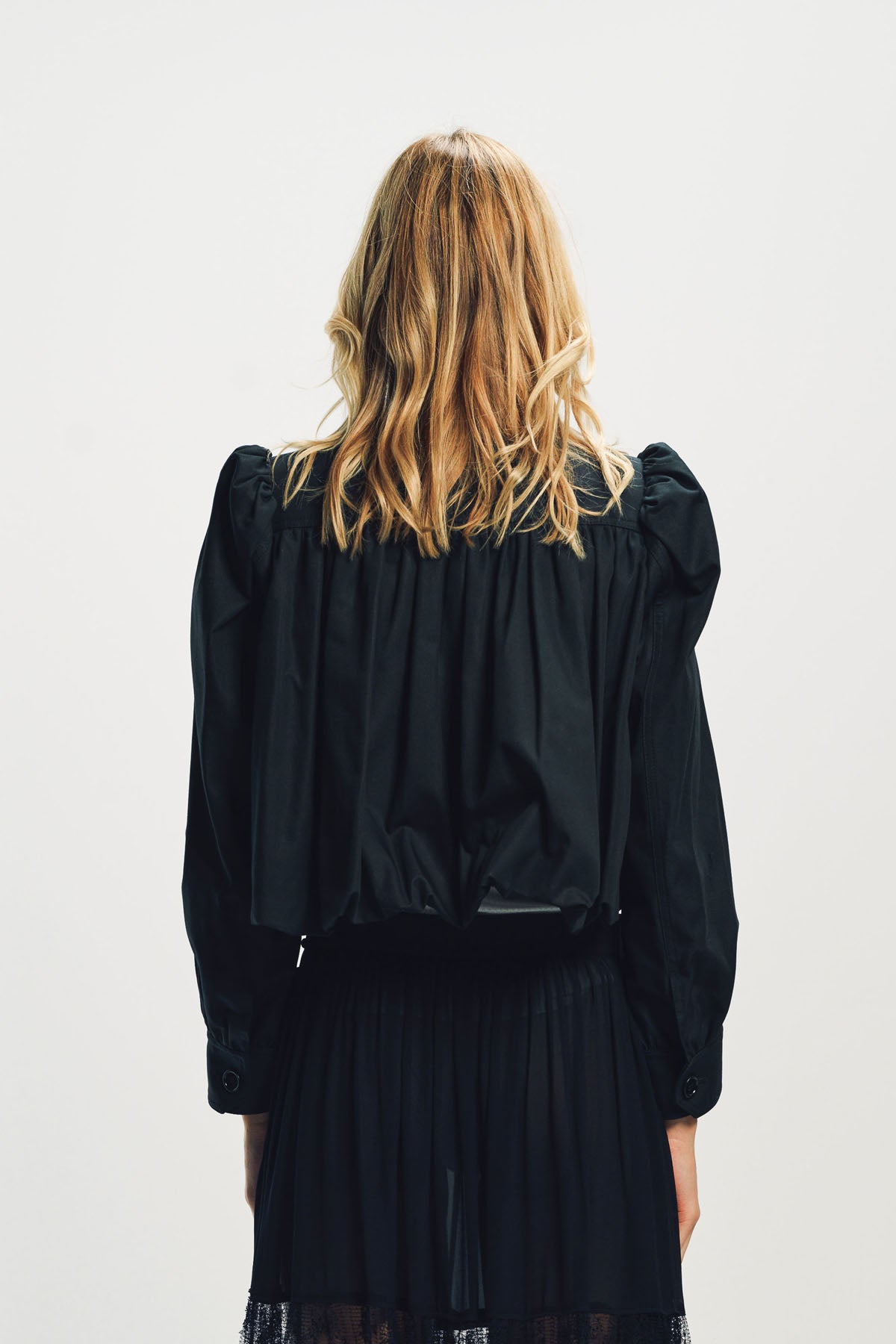 CHLOÉ | GATHERED BOULE JACKET IN COTTON CANVAS