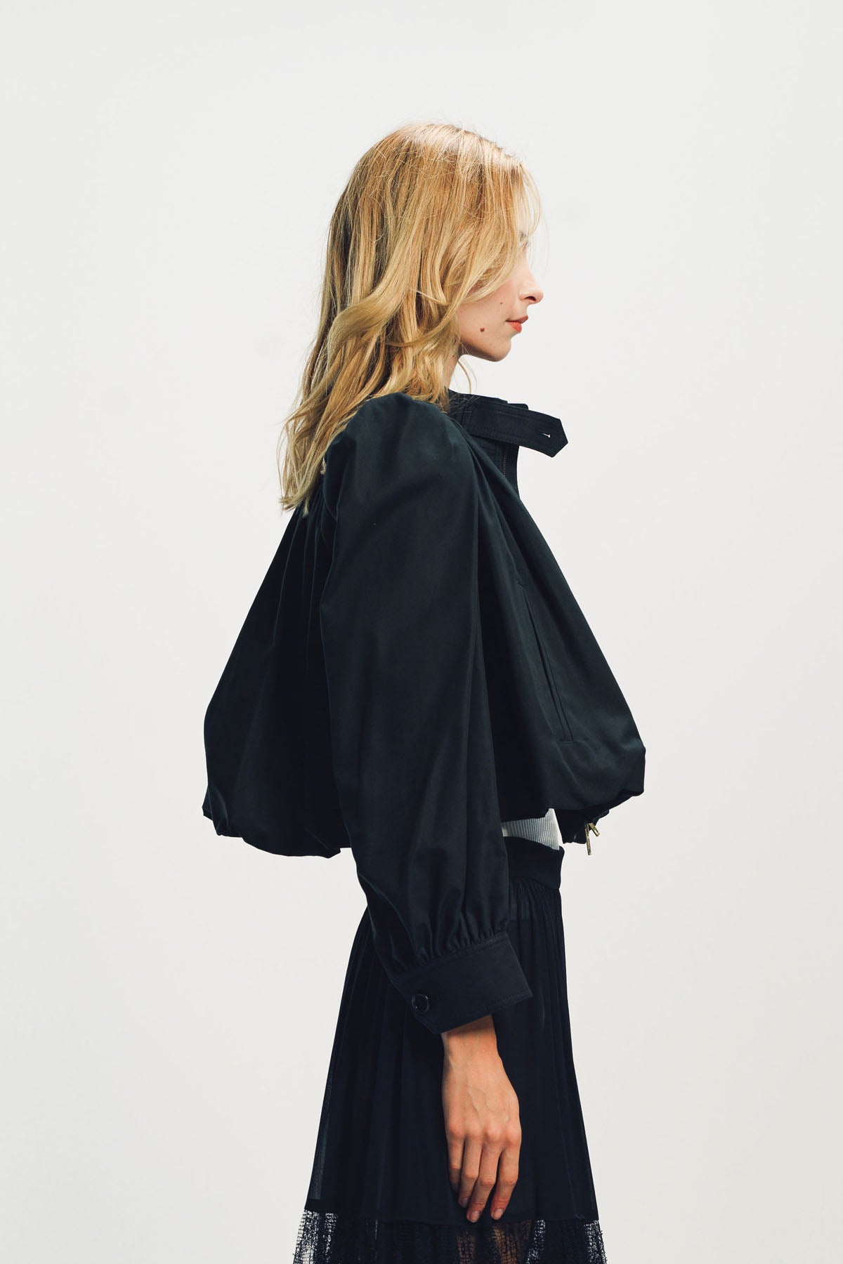 CHLOÉ | GATHERED BOULE JACKET IN COTTON CANVAS