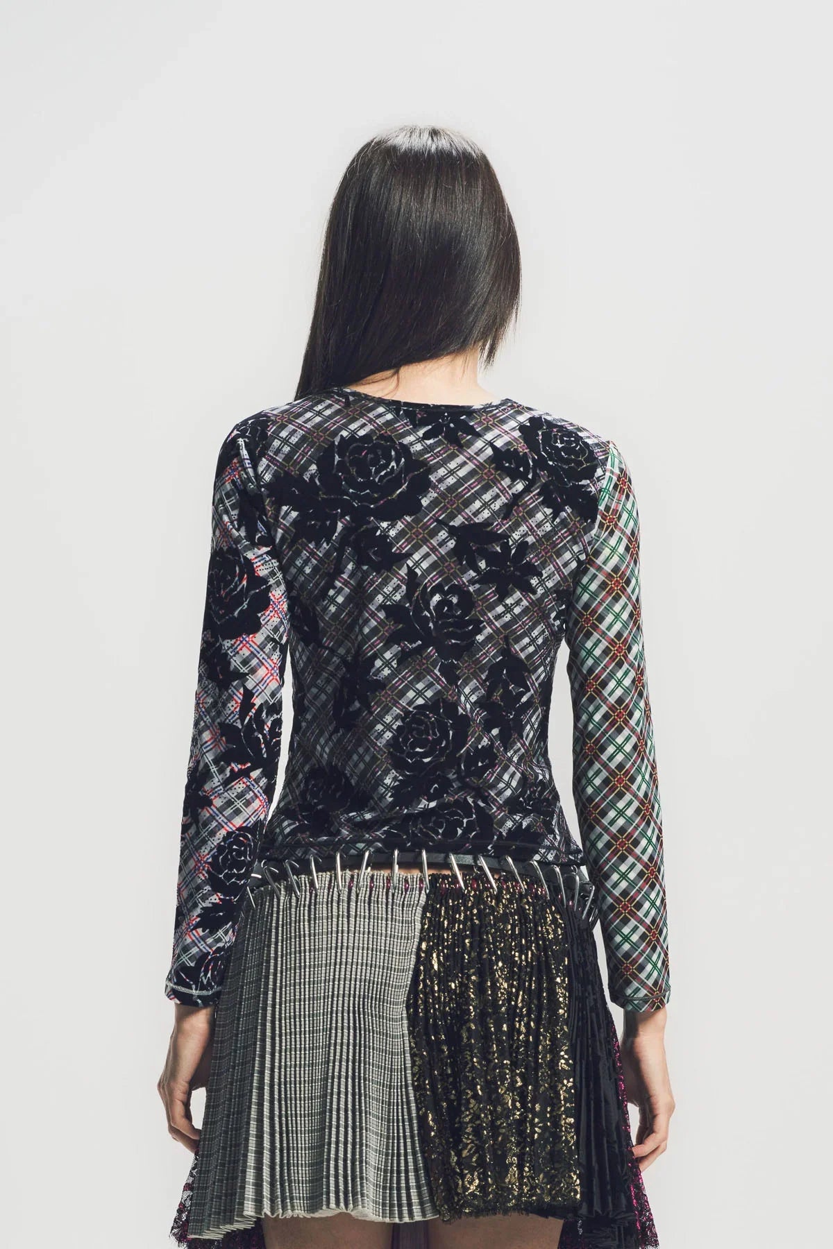 CHOPOVA LOWENA | PICNIC PLAID FLOCKED TOP