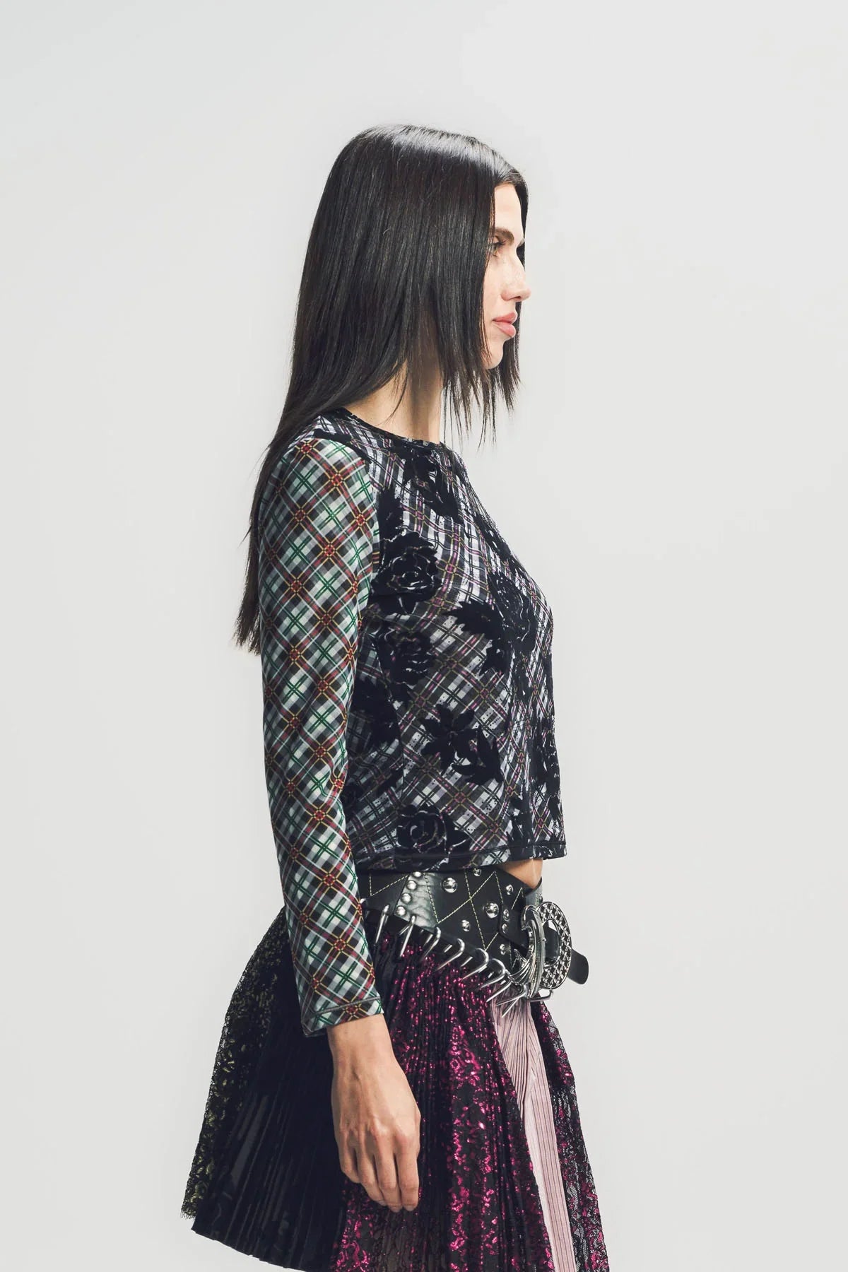 CHOPOVA LOWENA | PICNIC PLAID FLOCKED TOP