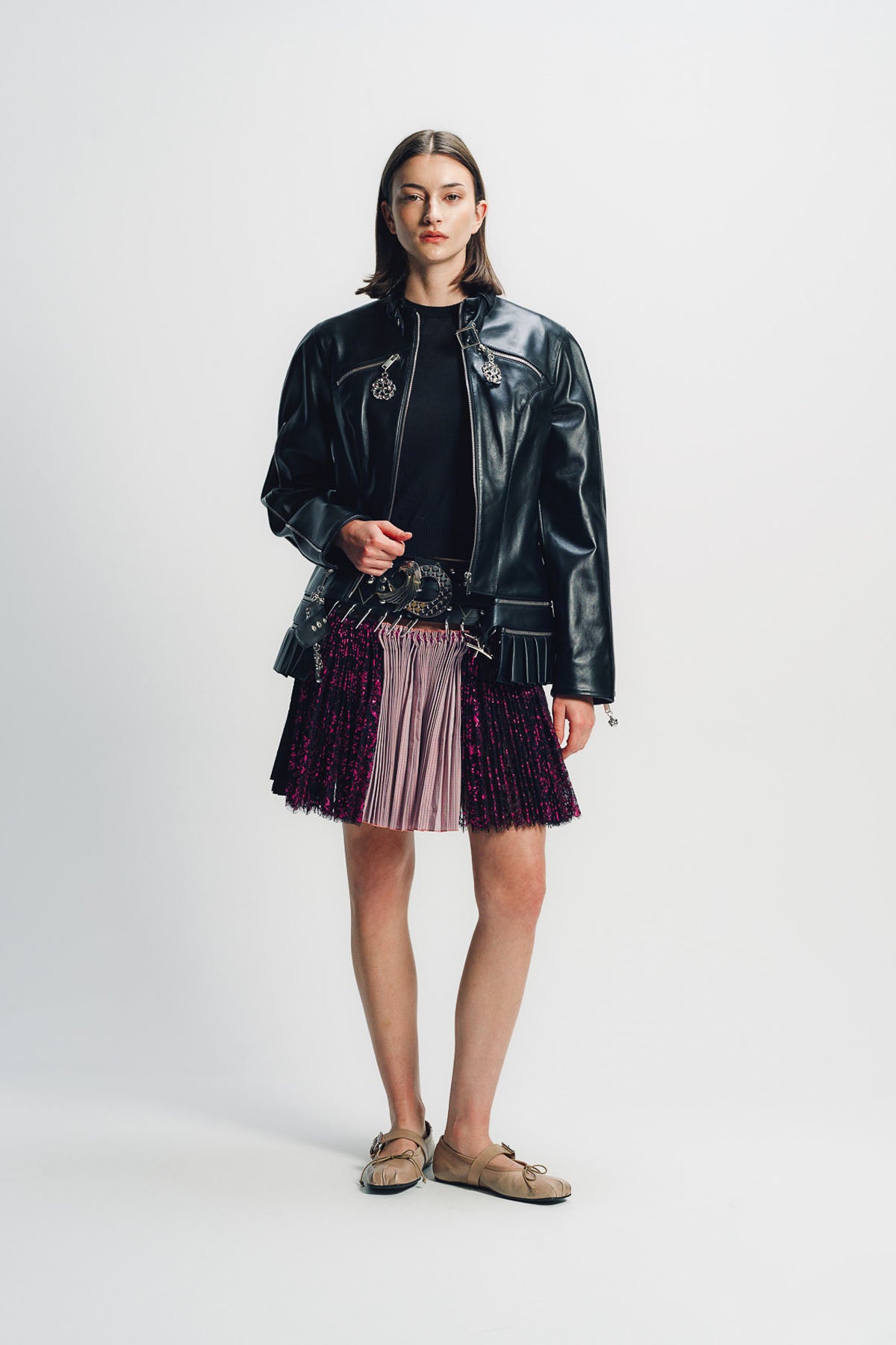 CHOPOVA LOWENA | KORA PATCHWORK MINI CARABINER SKIRT