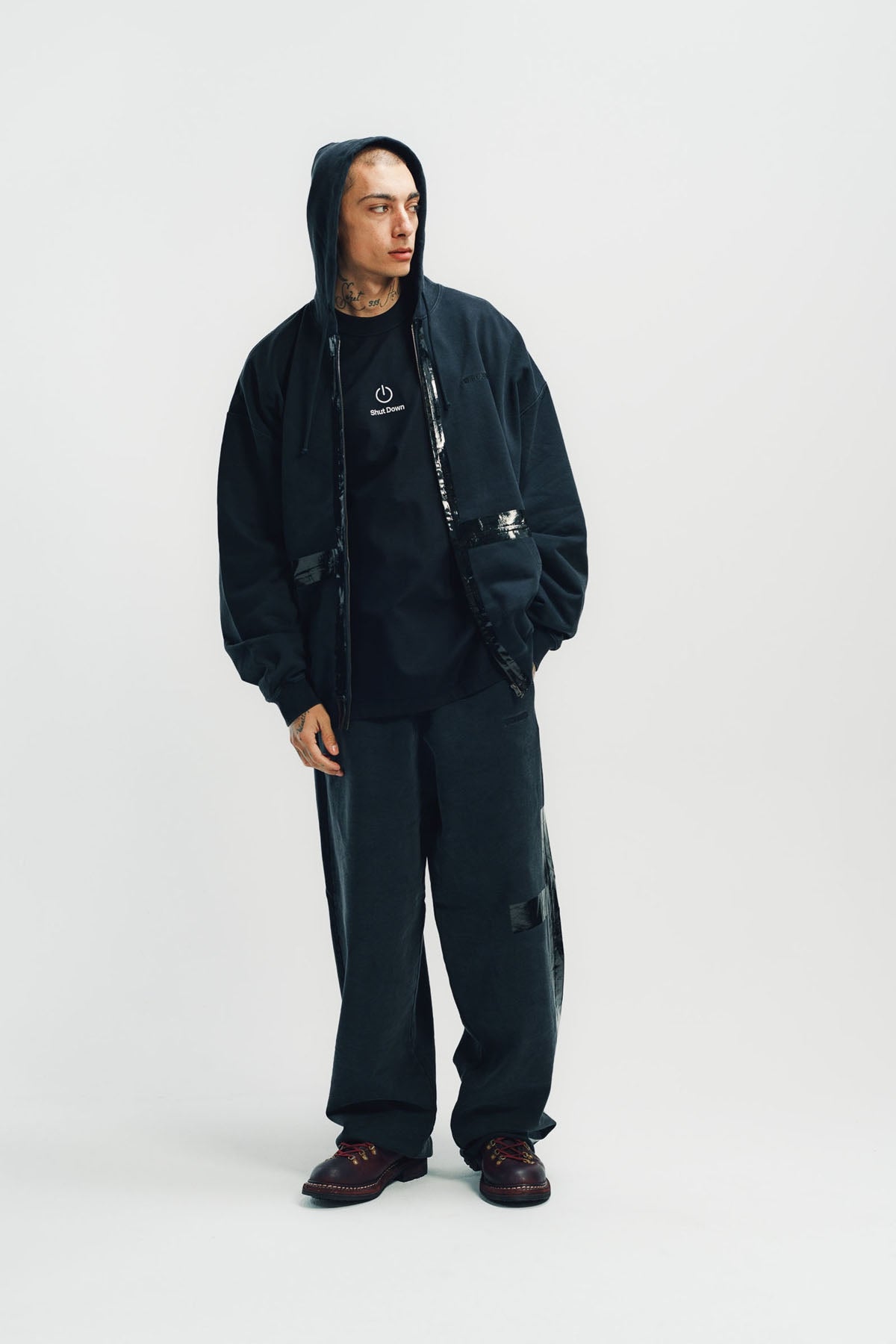 VETEMENTS | TAPED ZIP-UP HOODIE