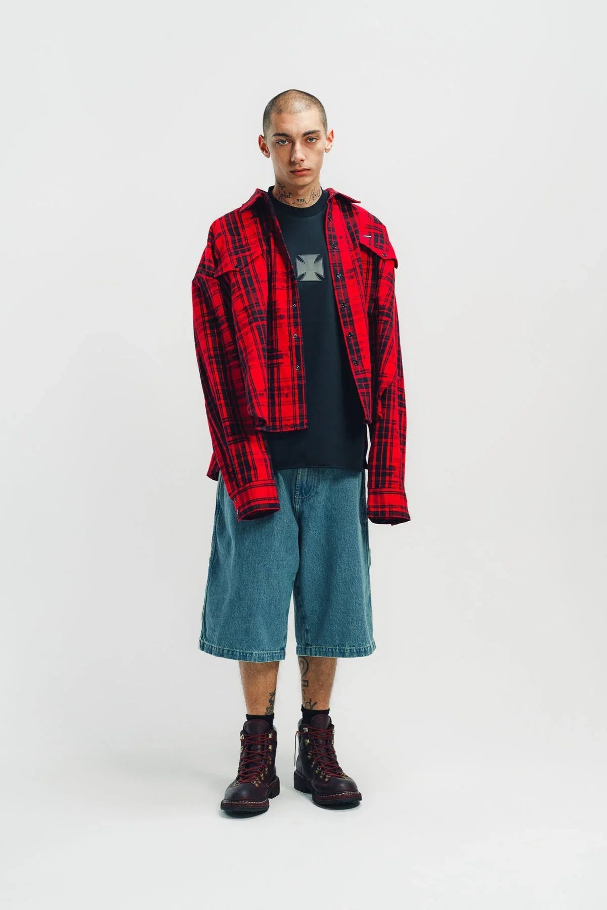 VETEMENTS | BIKER DENIM SHORTS
