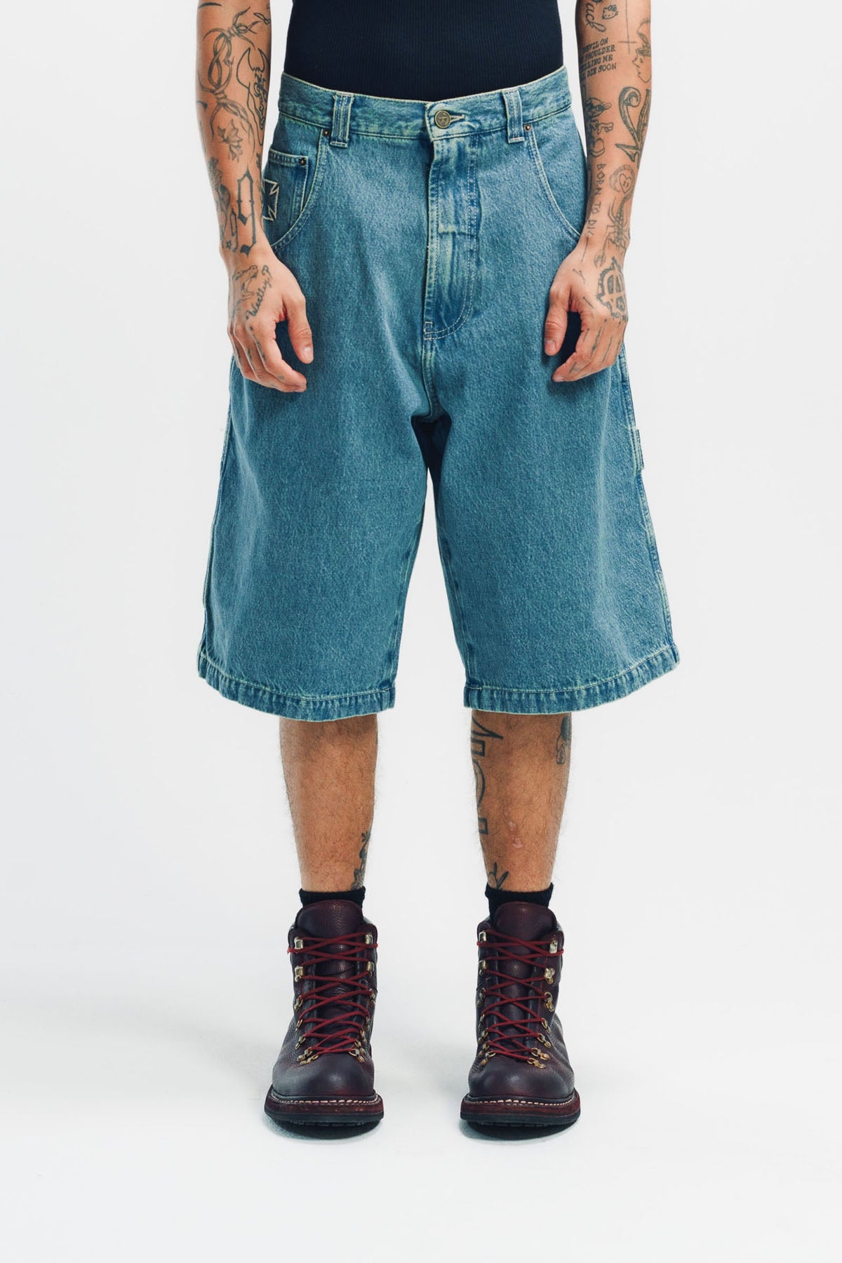 VETEMENTS | BIKER DENIM SHORTS
