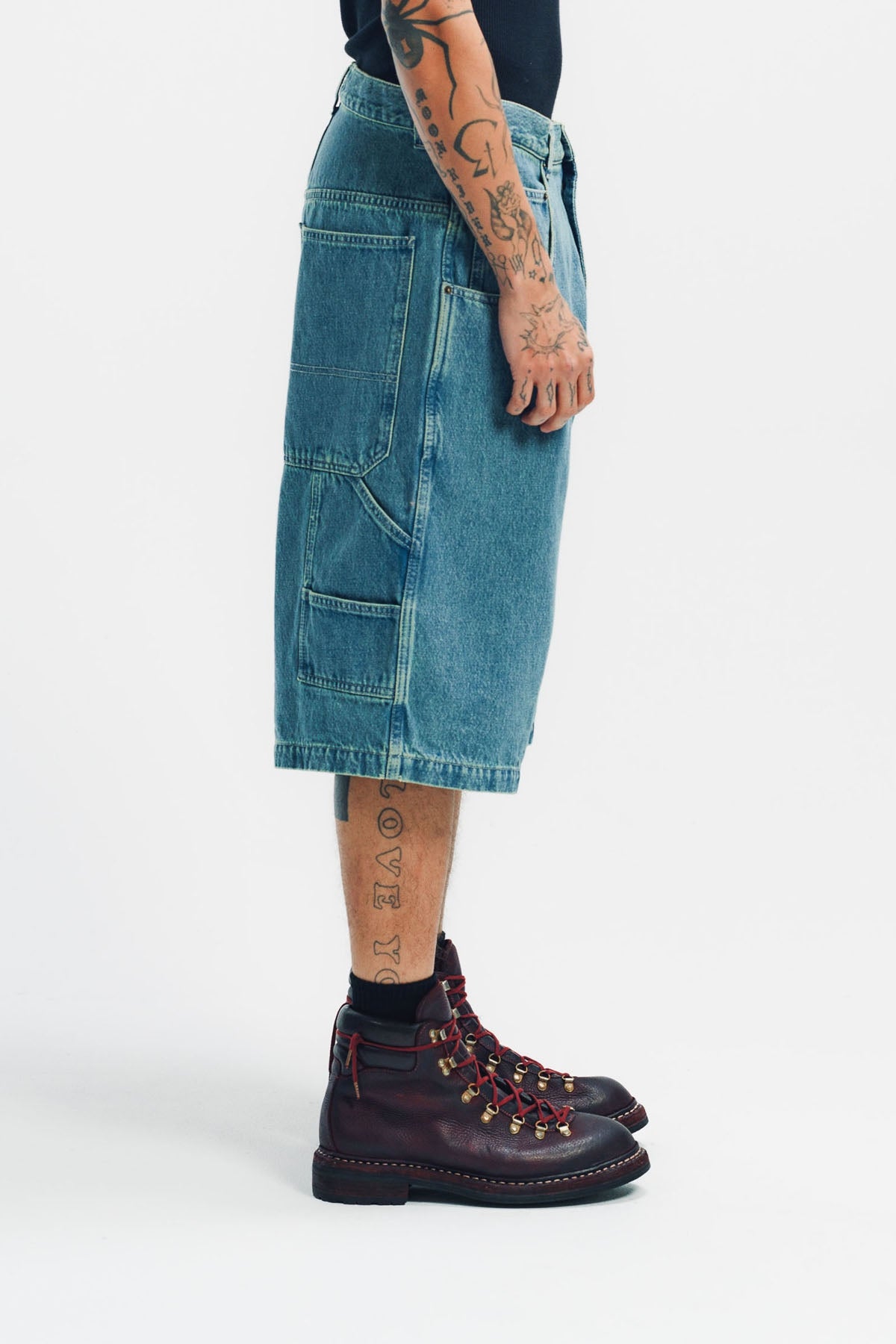 VETEMENTS | BIKER DENIM SHORTS