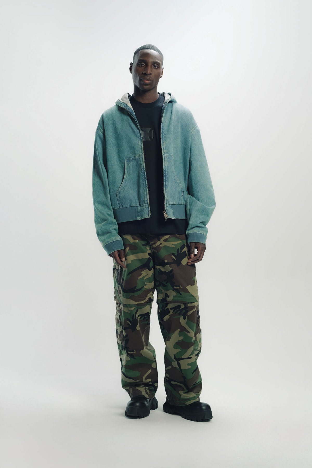 VETEMENTS | HOODED WORKWEAR DENIM JACKET