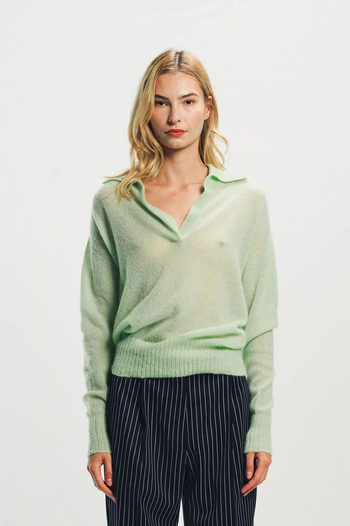 TOM FORD | ULTRASOFT CASHMERE SILK OVERSIZED OPEN POLO COLLAR KNIT