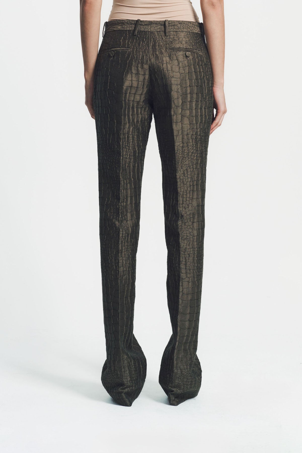 TOM FORD | CROCO JACQUARD TAILORED STRAIGHT PANTS