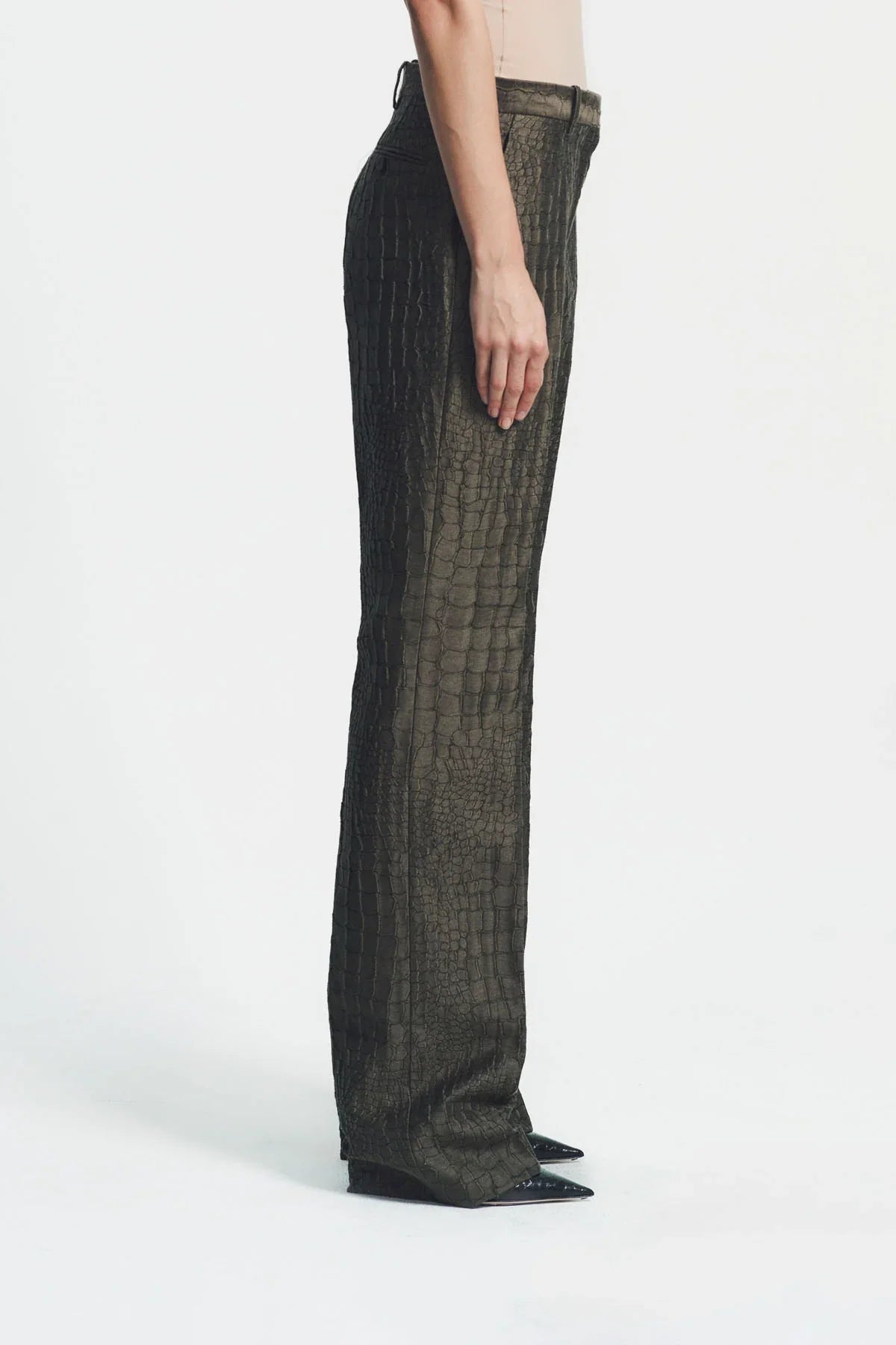 TOM FORD | CROCO JACQUARD TAILORED STRAIGHT PANTS