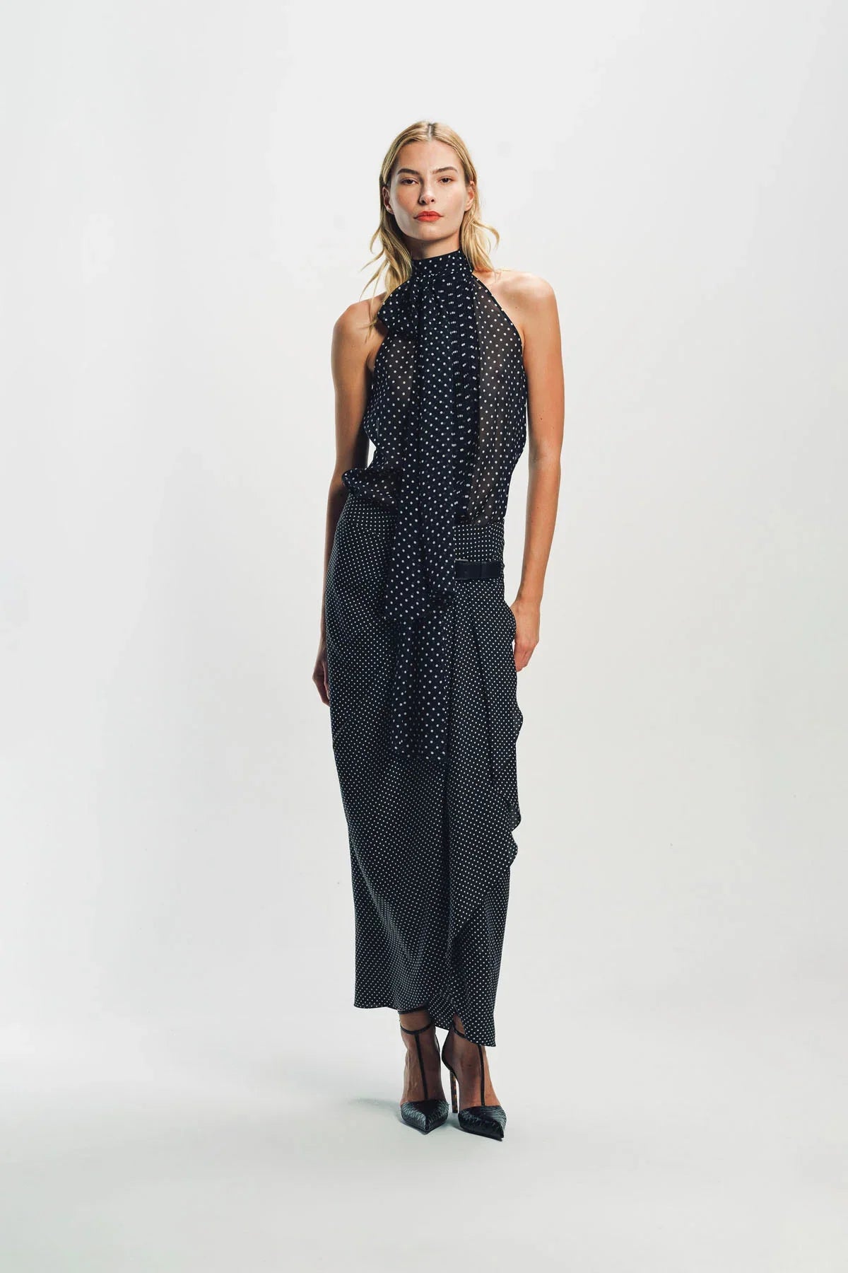 TOM FORD | POLKA DOT SILK SABLE WRAP SKIRT