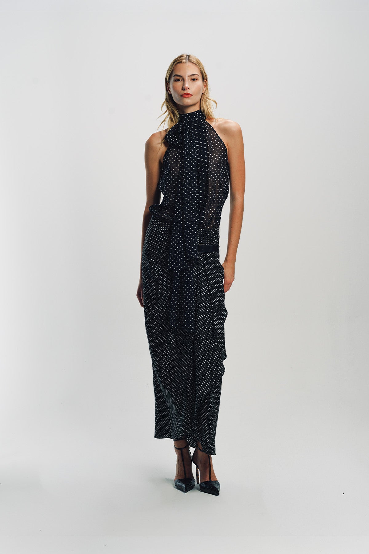 TOM FORD | POLKA DOT SILK SABLE WRAP SKIRT