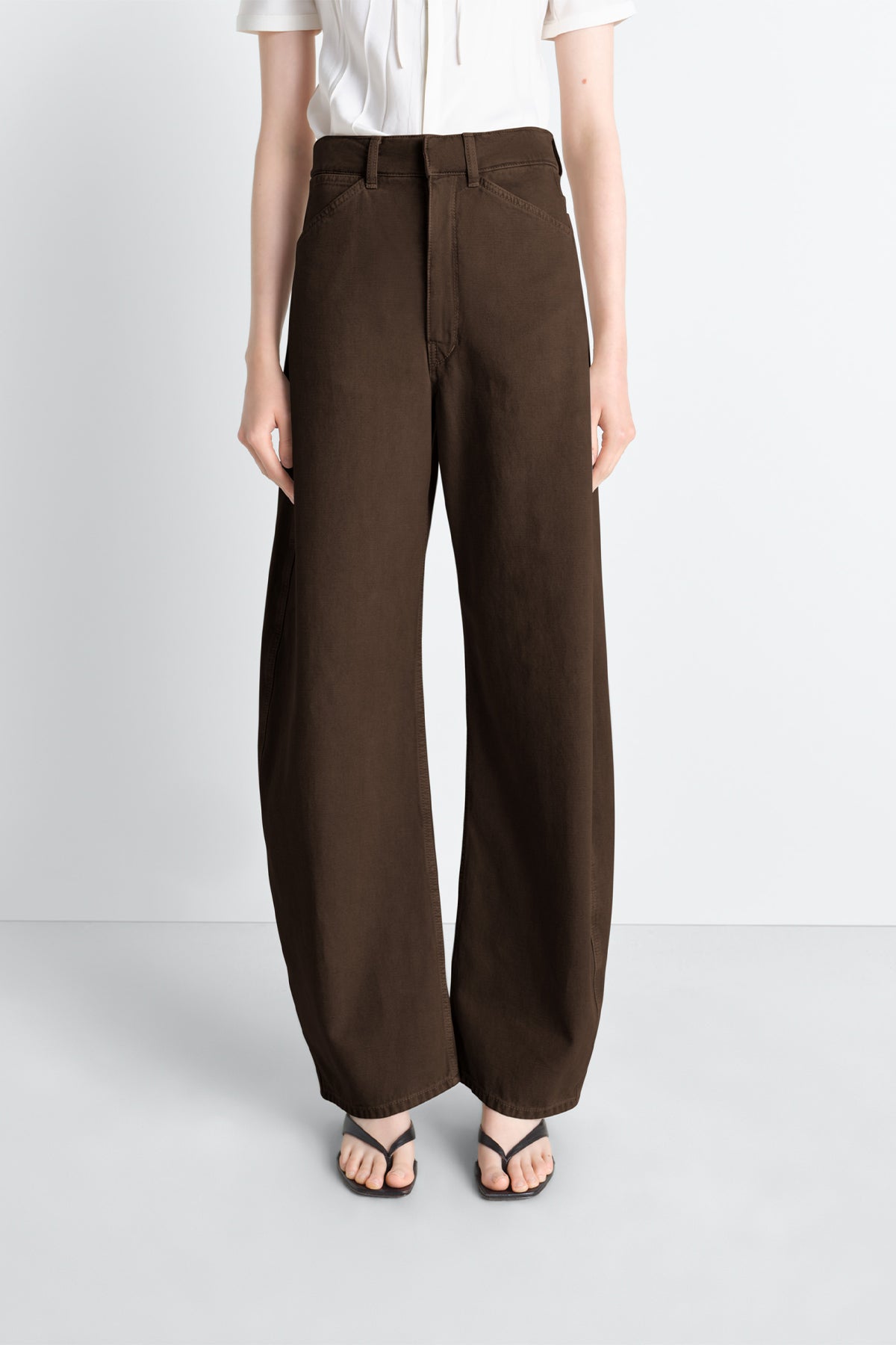 LEMAIRE | HIGH WAISTED CURVED PANTS