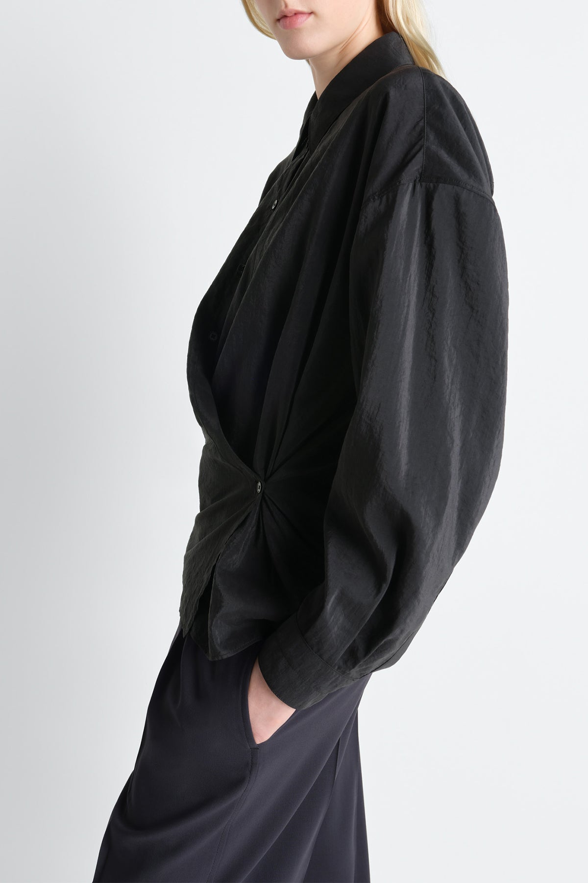 LEMAIRE | STRAIGHT COLLAR TWISTED SHIRT