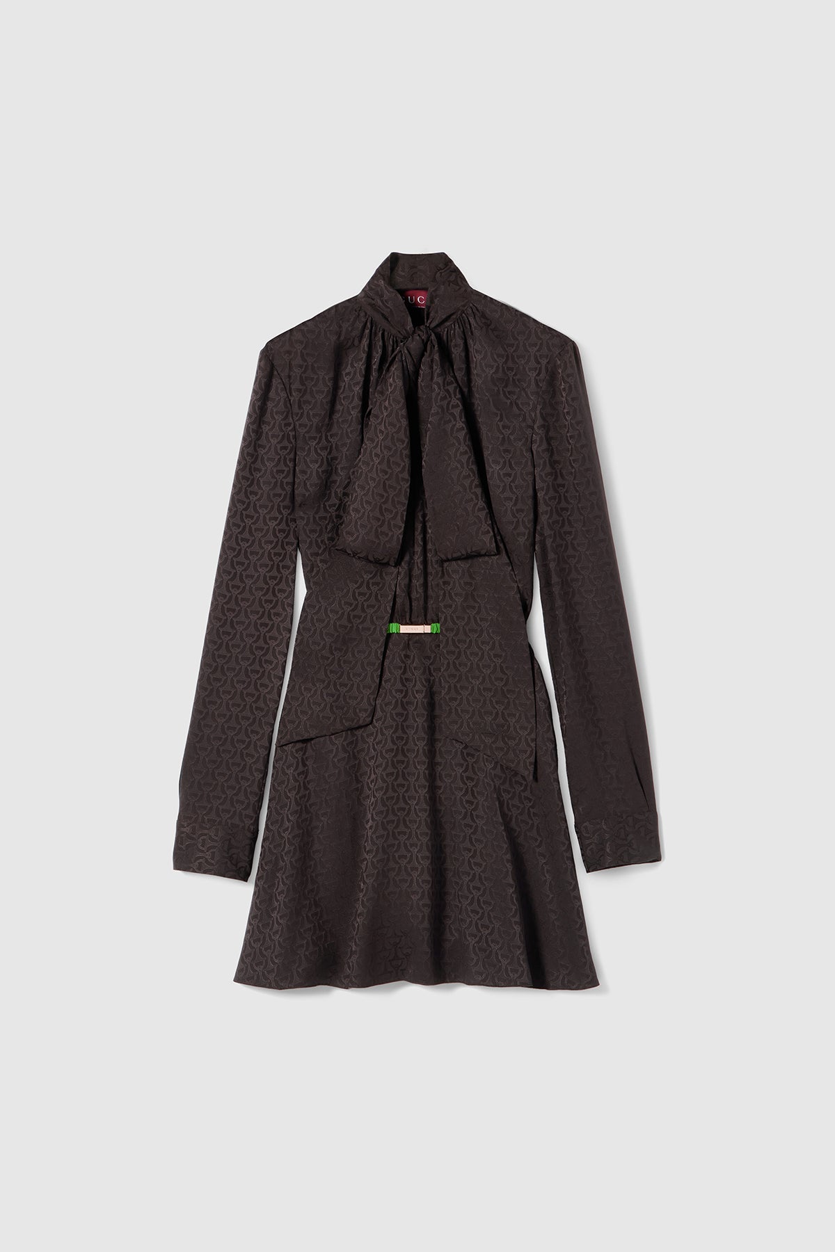 GUCCI | HORSEBIT SILK JACQUARD DRESS