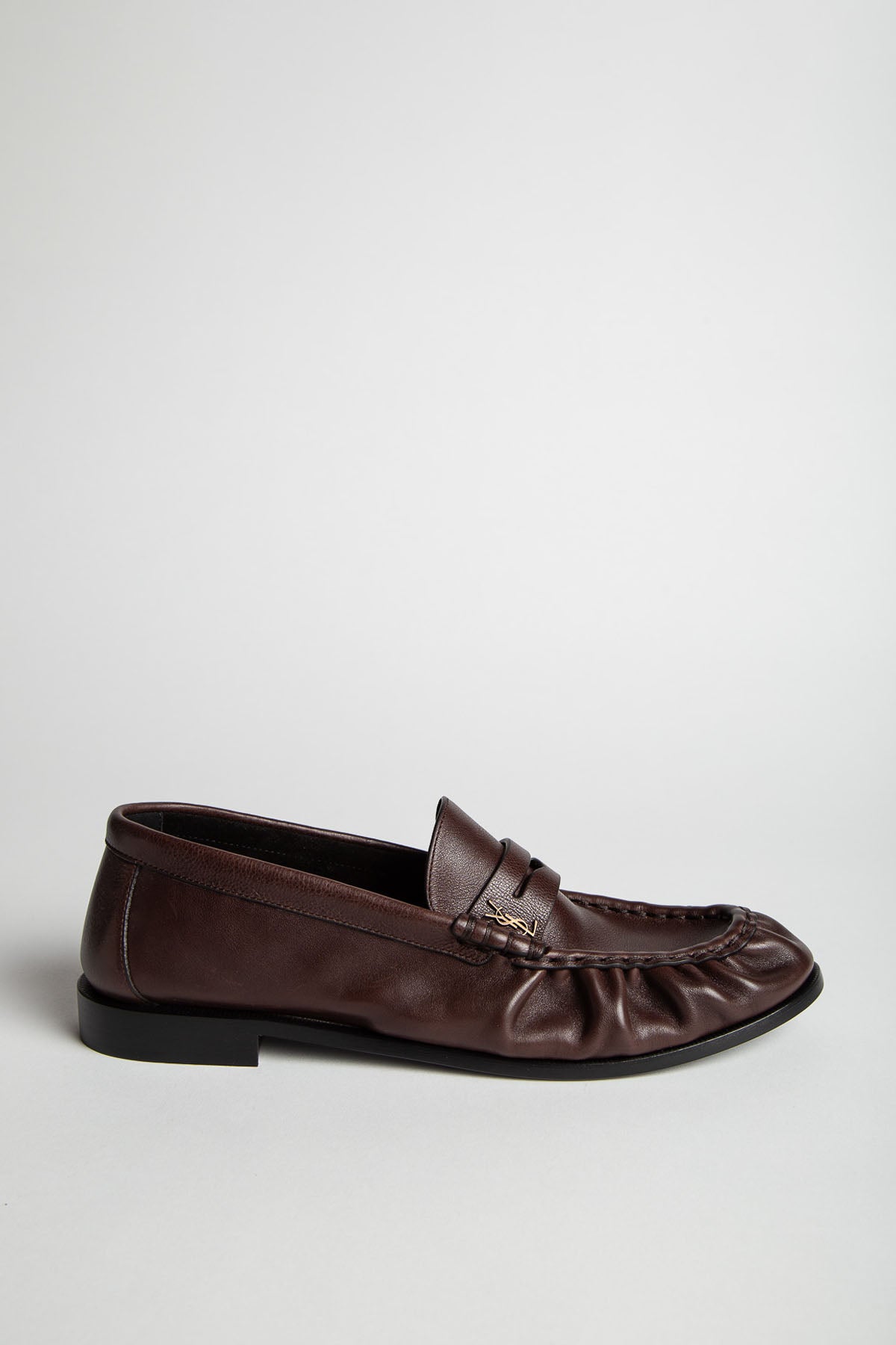 SAINT LAURENT LOAFERS Saint Laurent - Le Loafer Black Nappa Moc Toe Penny Loafer main image 3