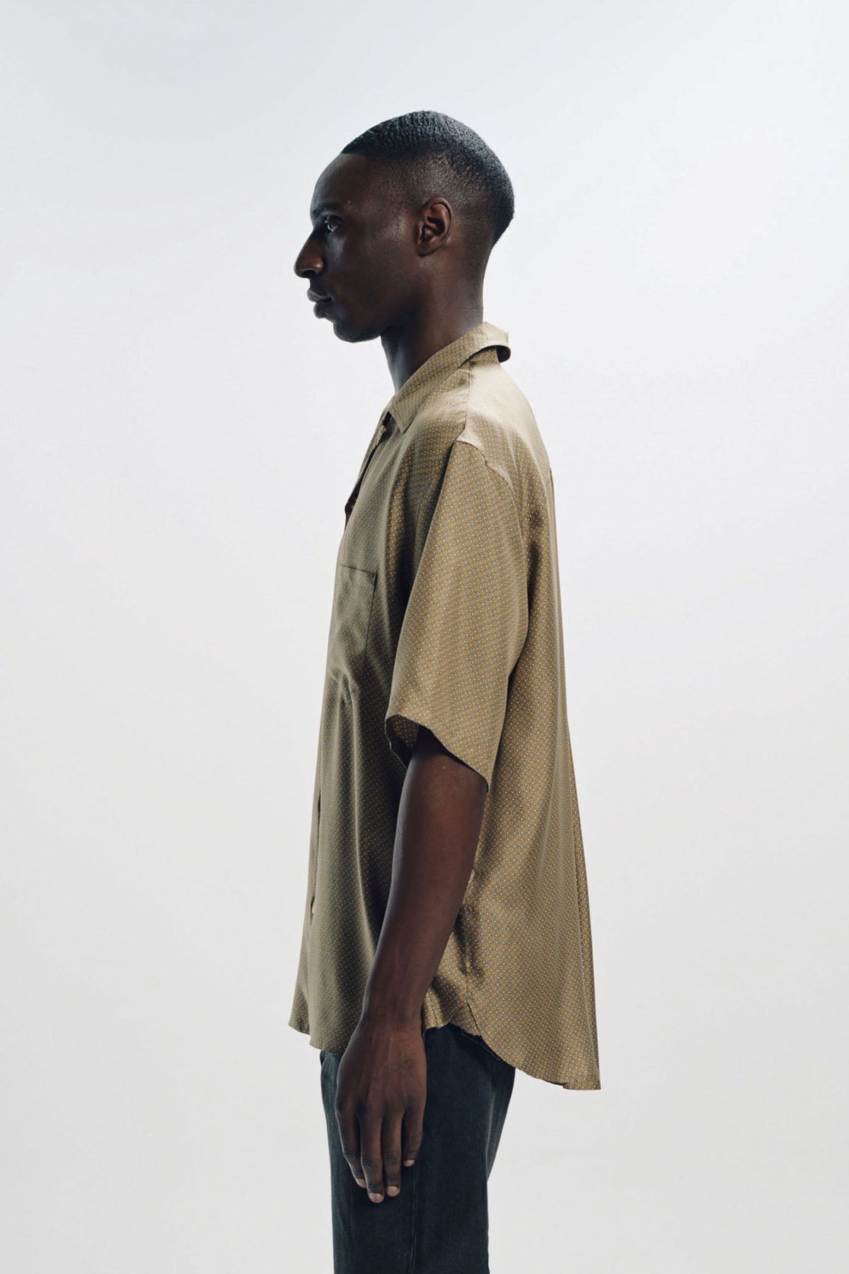 SAINT LAURENT | SHIRT IN GEOMETRIC SILK