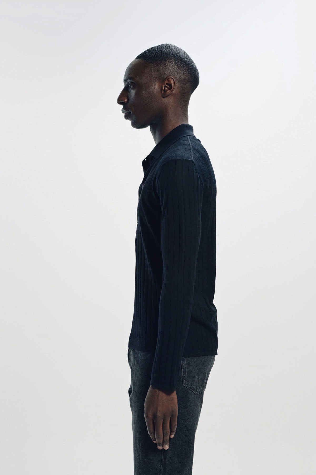 SAINT LAURENT | LONG SLEEVE POLO IN WOOL