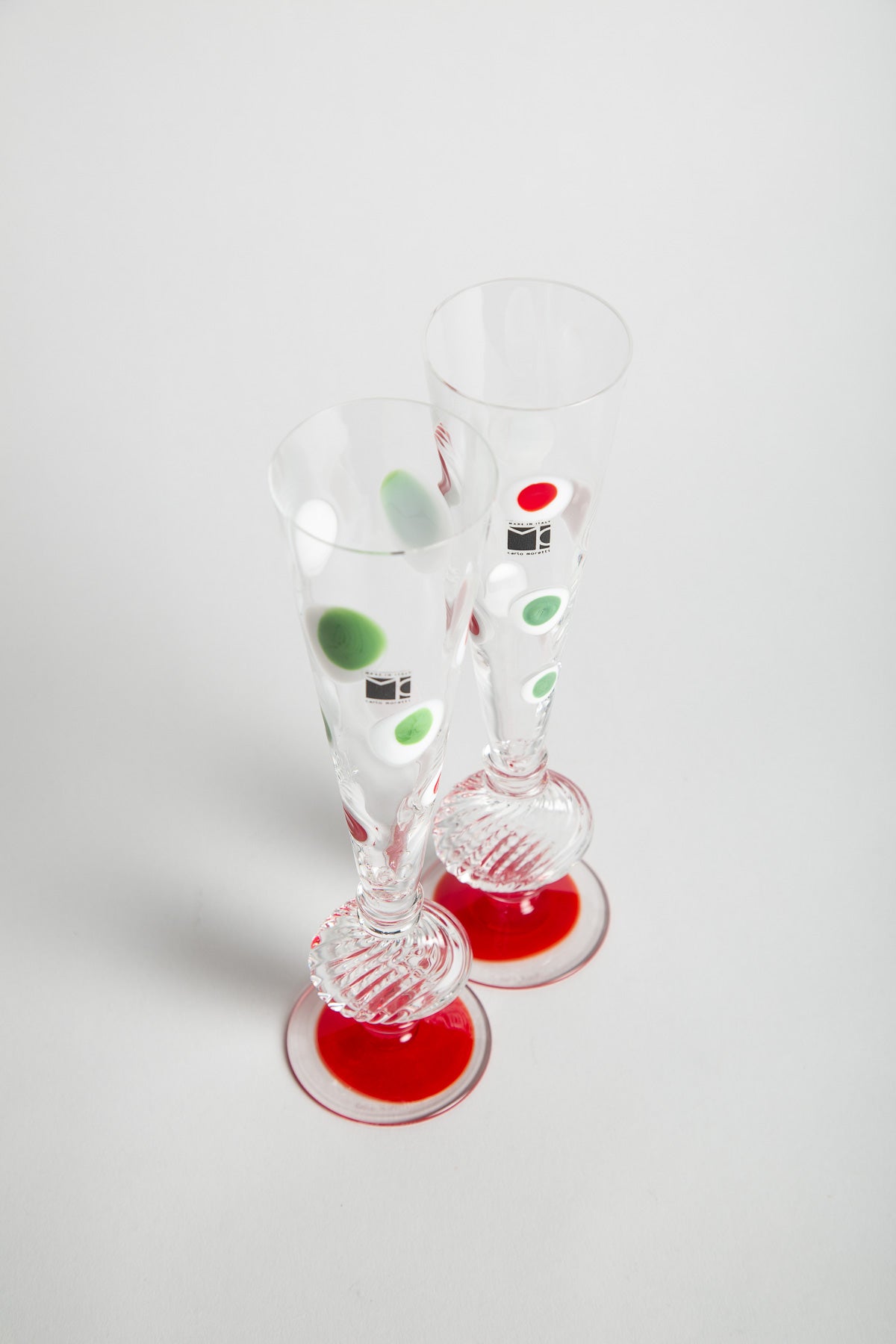 MAXFIELD PRIVATE COLLECTION | 2014 CARLO MORETTI GLASS FLUTES, SET OF TWO