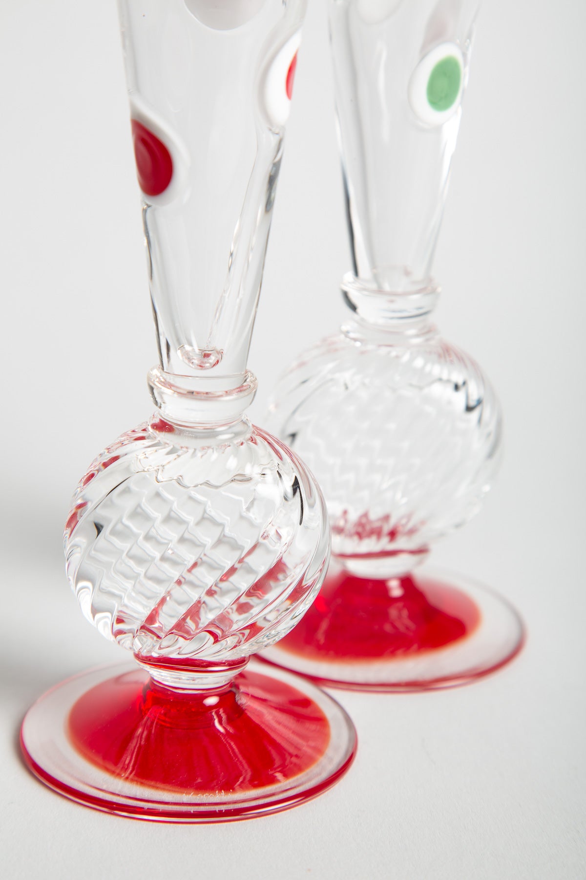 MAXFIELD PRIVATE COLLECTION | 2014 CARLO MORETTI GLASS FLUTES, SET OF TWO