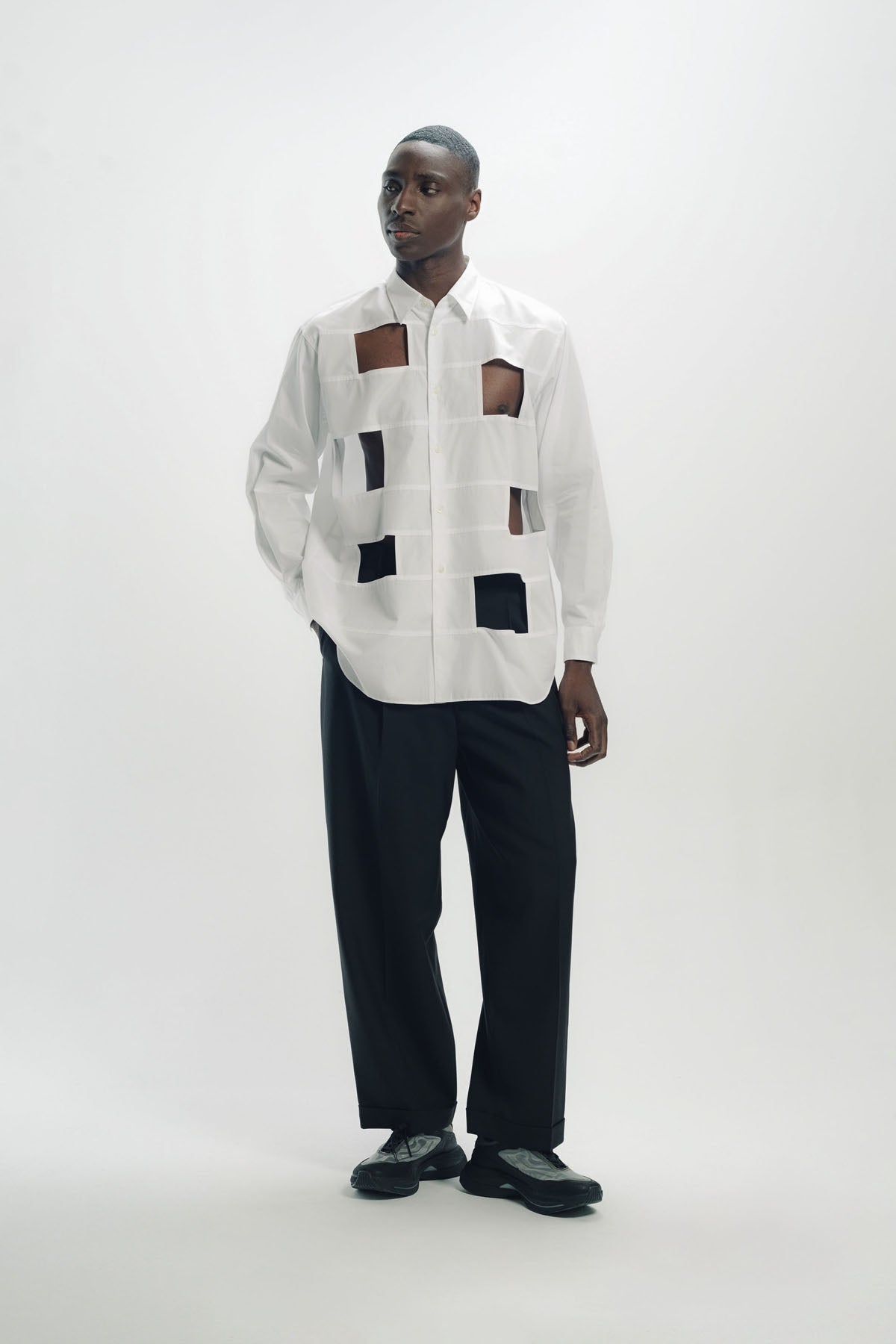COMME DES GARCONS HOMME PLUS | LAYERED LONG SLEEVE SHIRT