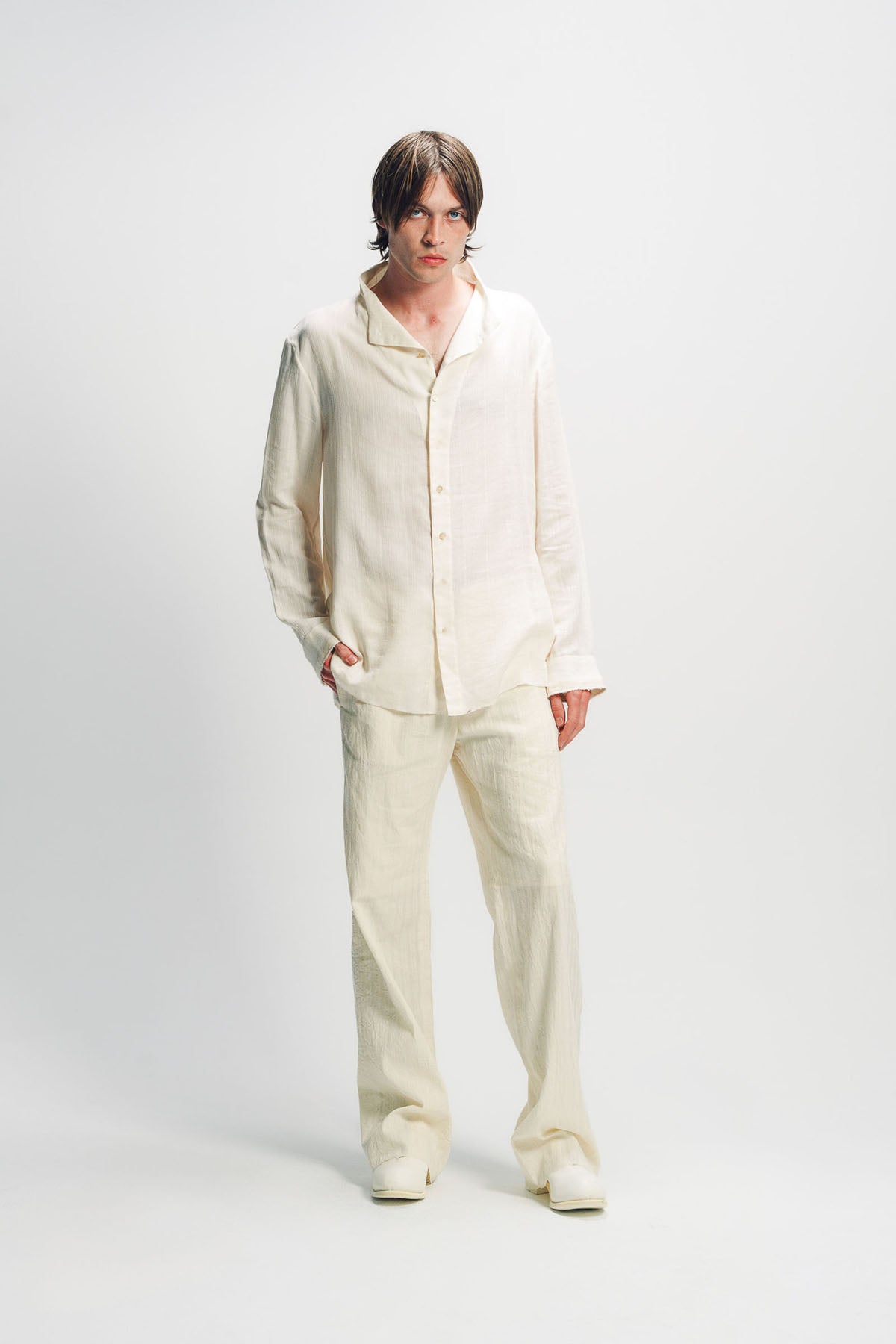 K'ANG | OPEN COLLAR SHIRT