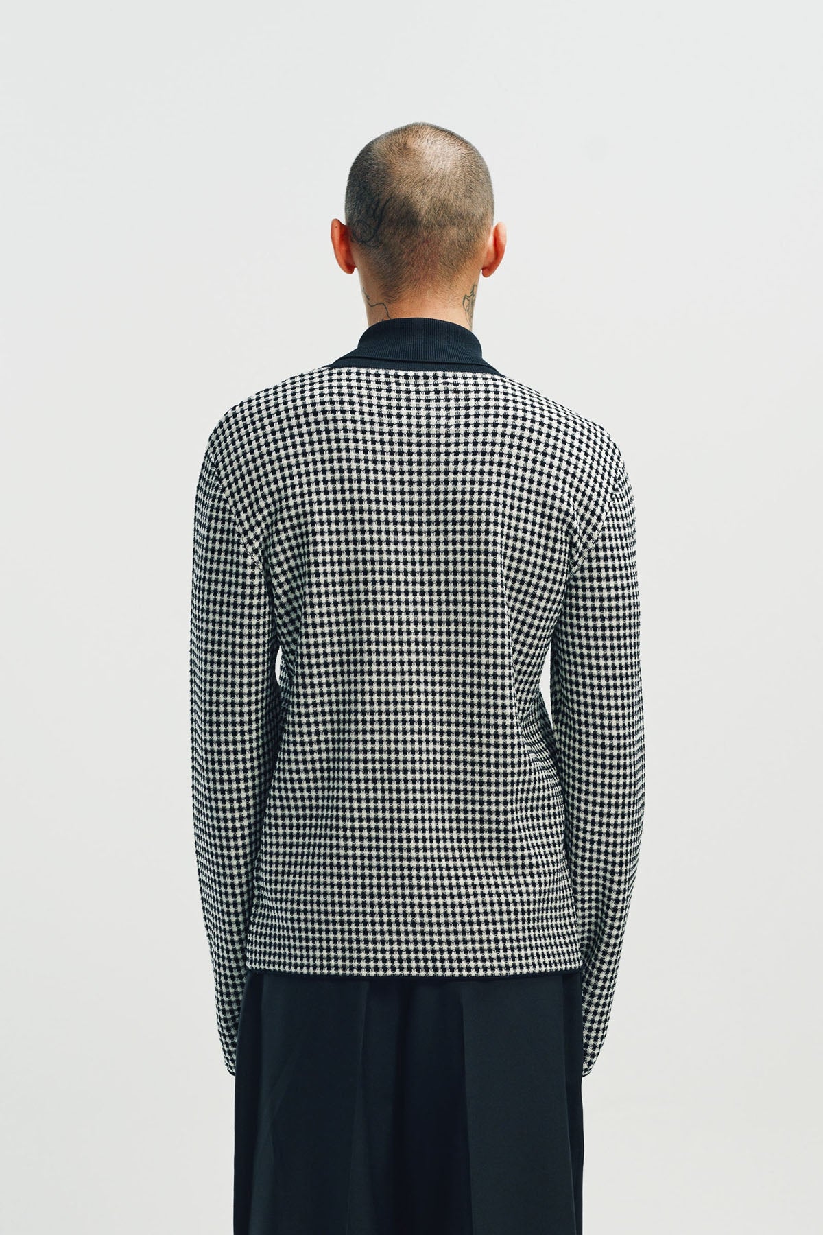 JIL SANDER | HOUNDSTOOTH ZIP-UP SHIRT