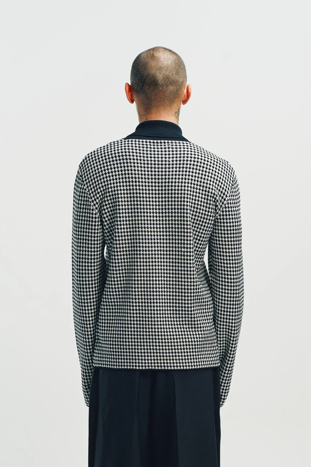 JIL SANDER | HOUNDSTOOTH ZIP-UP SHIRT