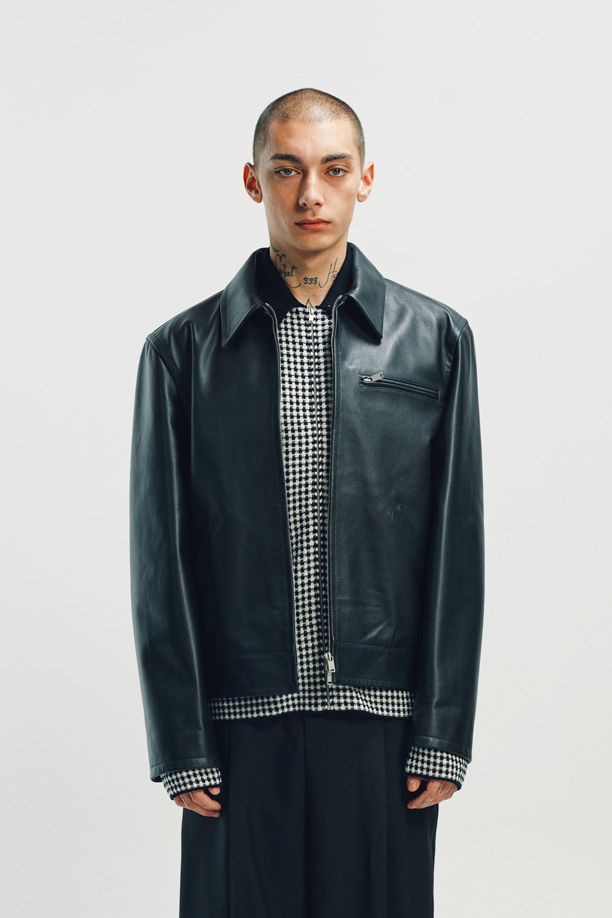 JIL SANDER | ZIP-UP LEATHER JACKET
