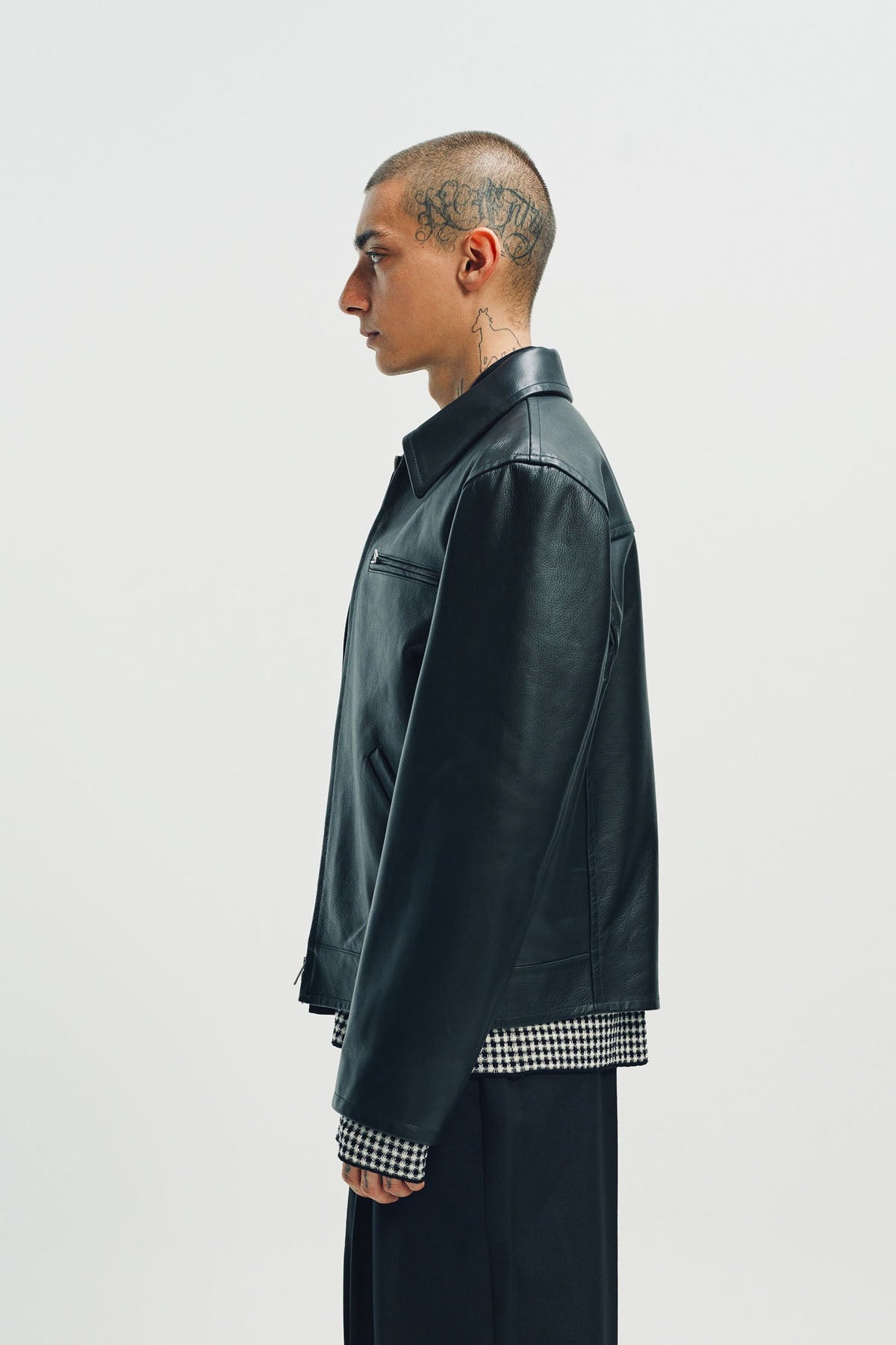 JIL SANDER | ZIP-UP LEATHER JACKET