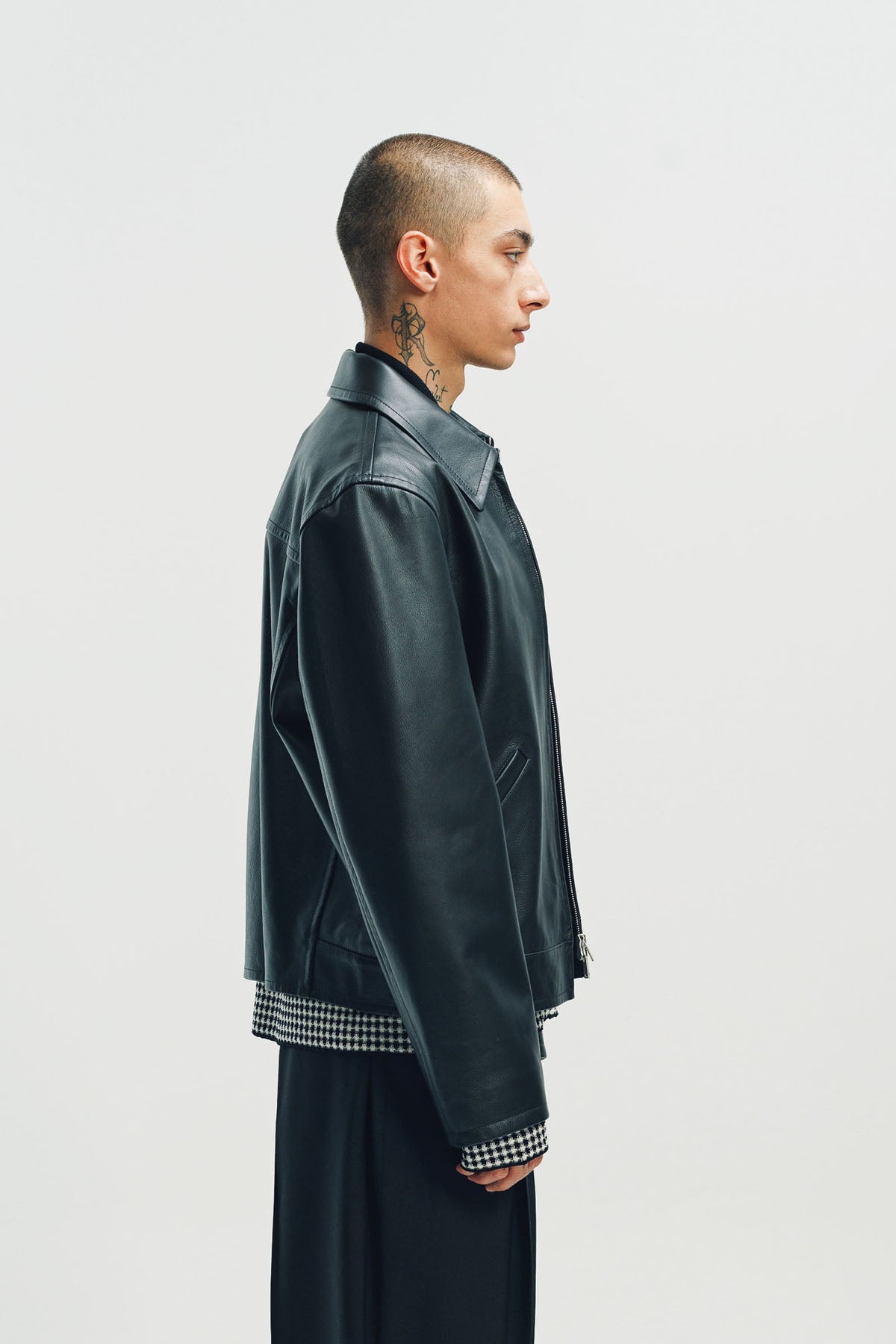 JIL SANDER | ZIP-UP LEATHER JACKET