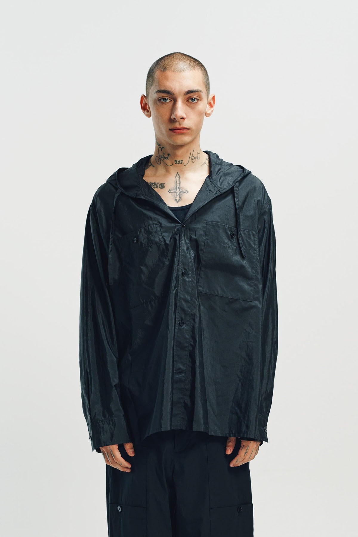 JIL SANDER | HOODED LONG SLEEVE SHIRT