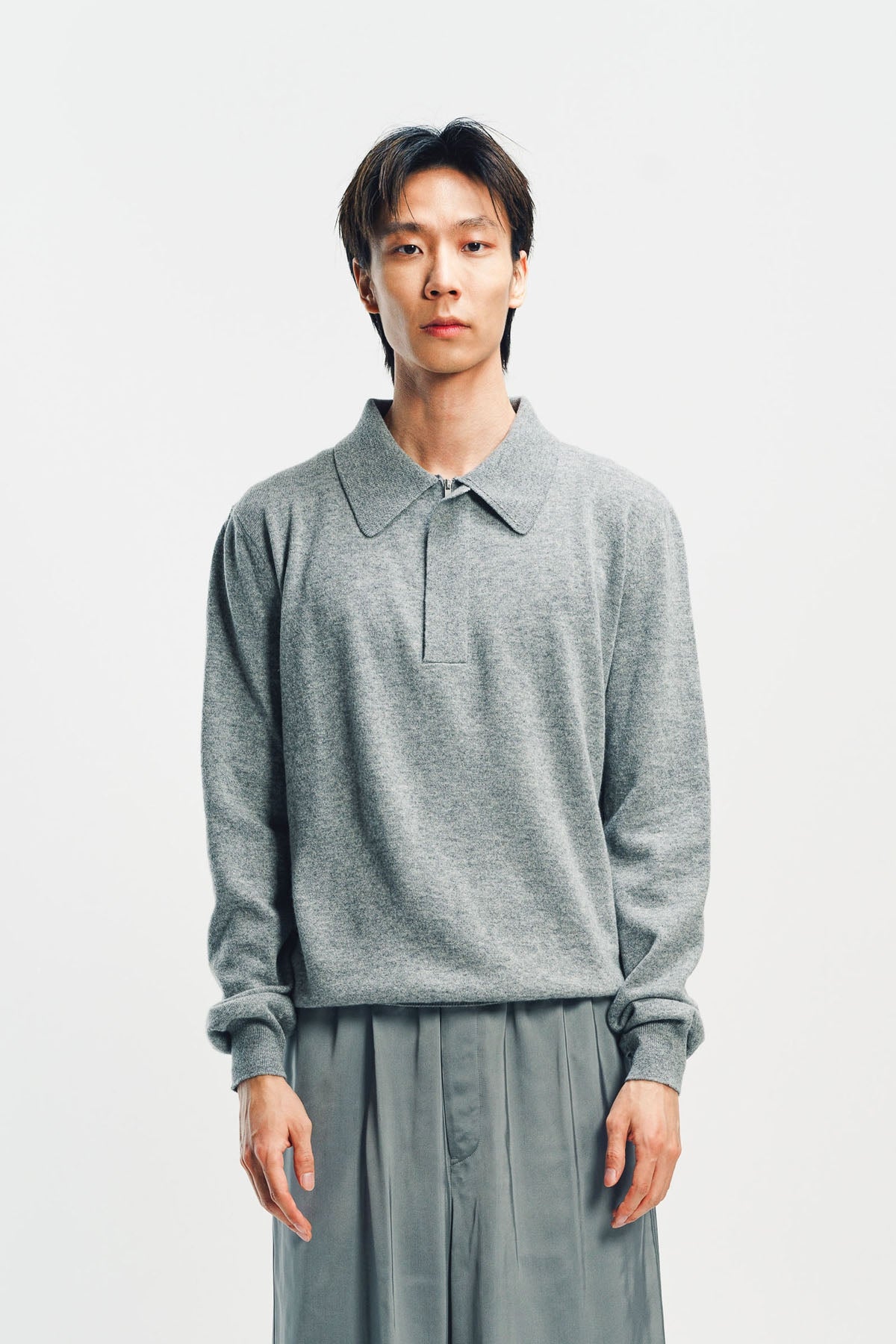 JIL SANDER | LIGHTWEIGHT WOOL POLO SWEATER