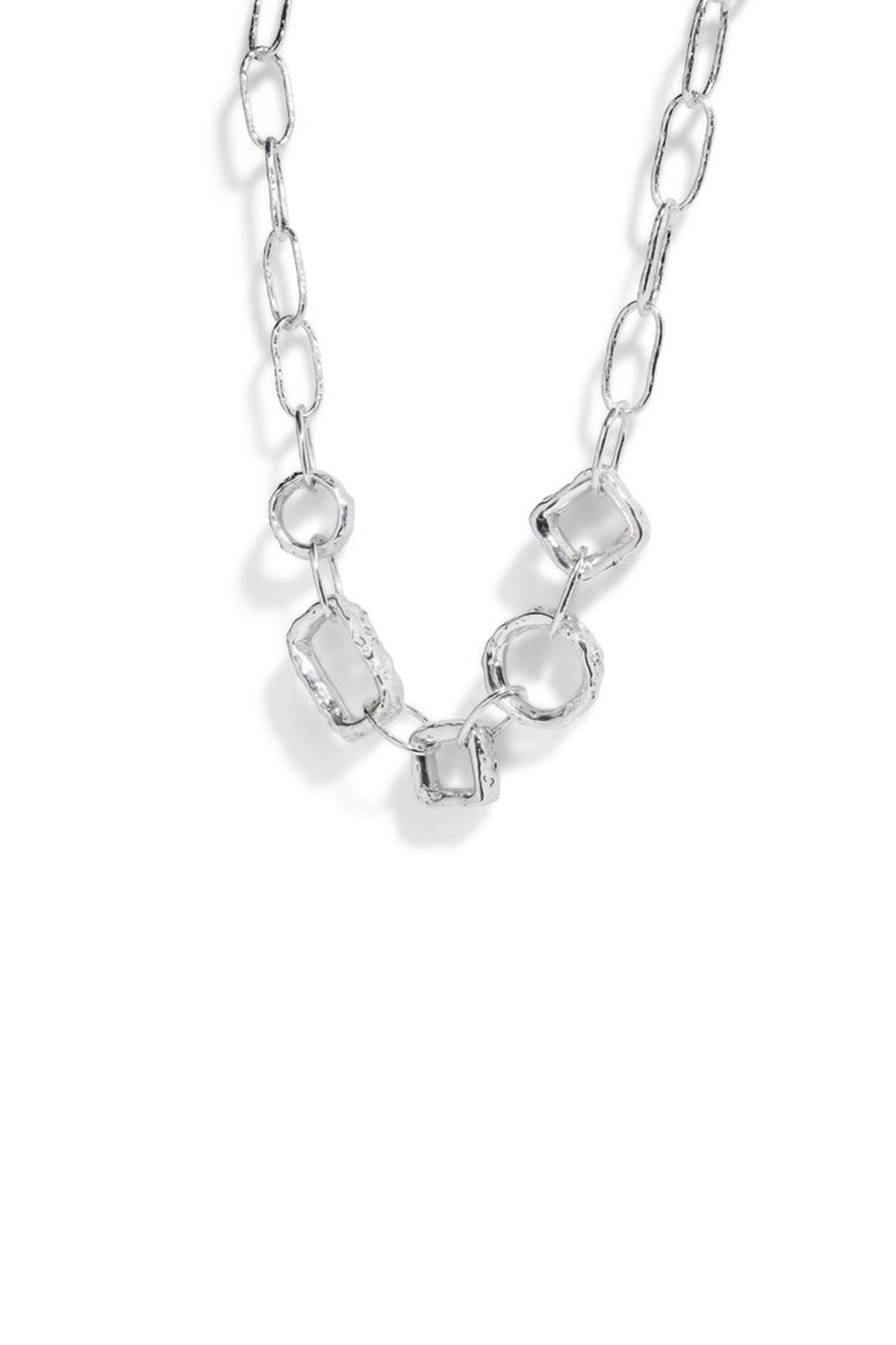 ELIZABETH HOOPER | SMALL GEO LINK CHAIN NECKLACE